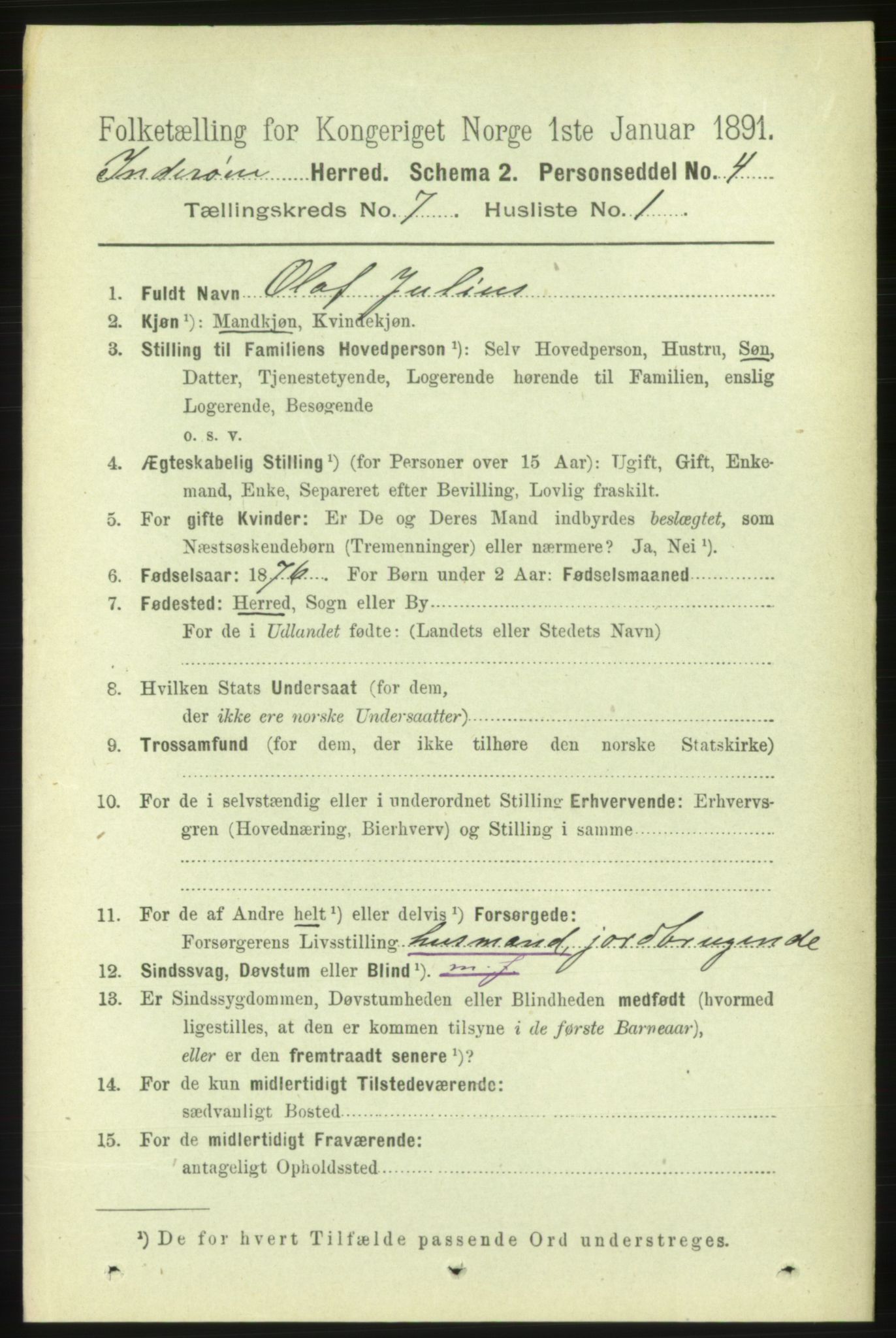 RA, 1891 census for 1729 Inderøy, 1891, p. 3852