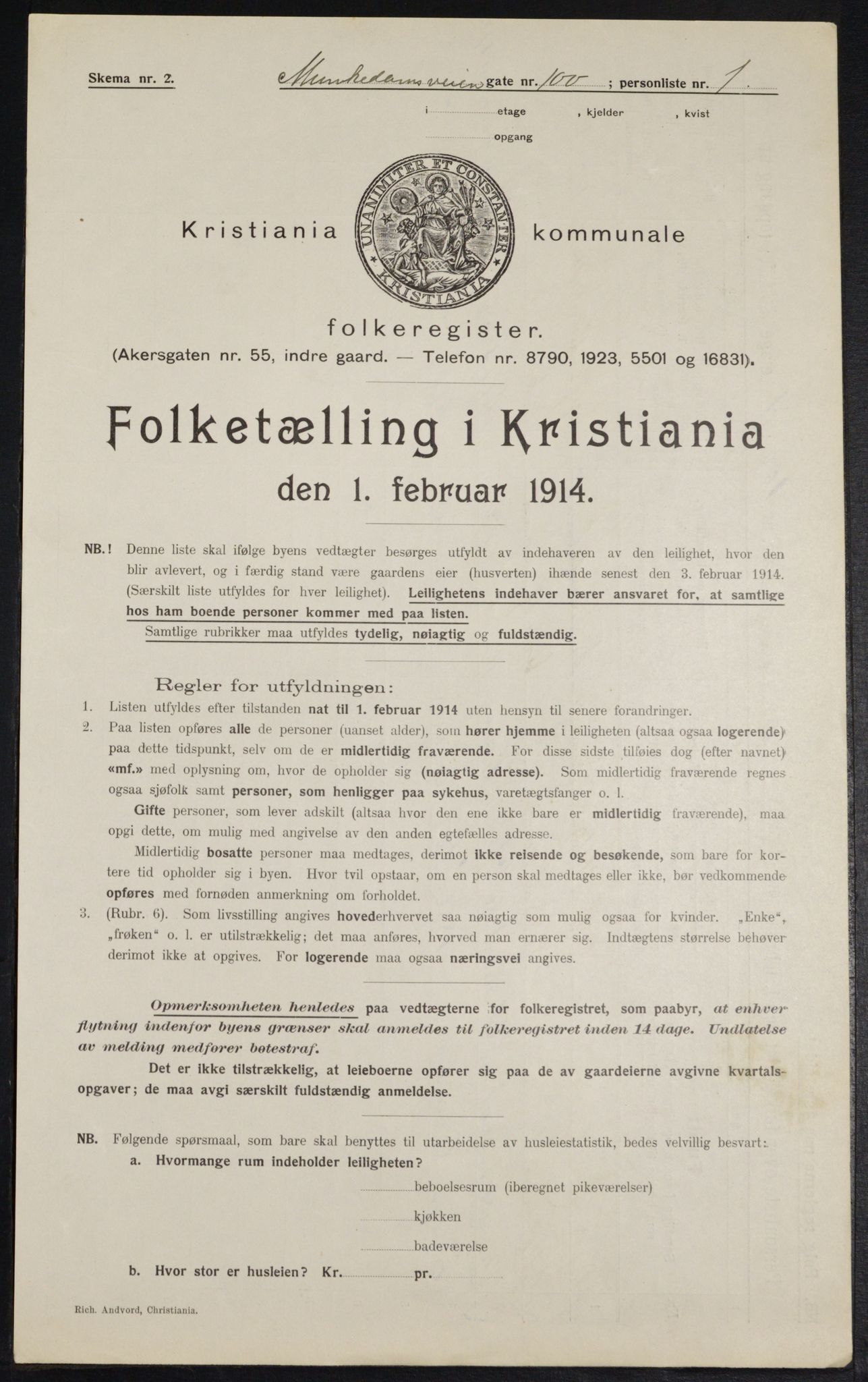 OBA, Municipal Census 1914 for Kristiania, 1914, p. 67917