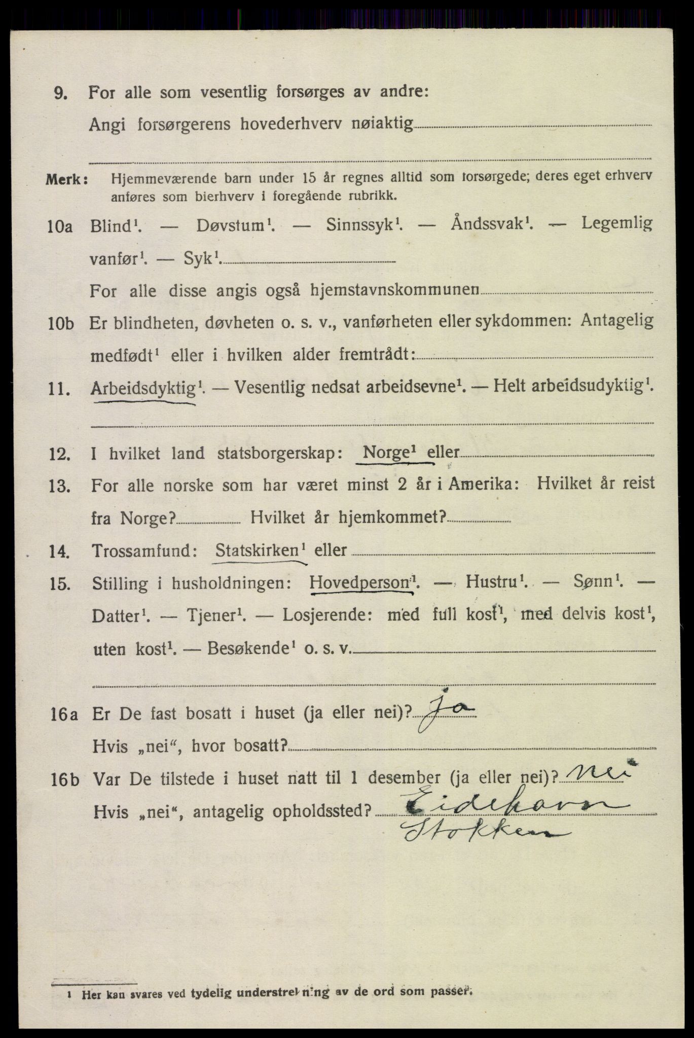 SAK, 1920 census for Dypvåg, 1920, p. 4118