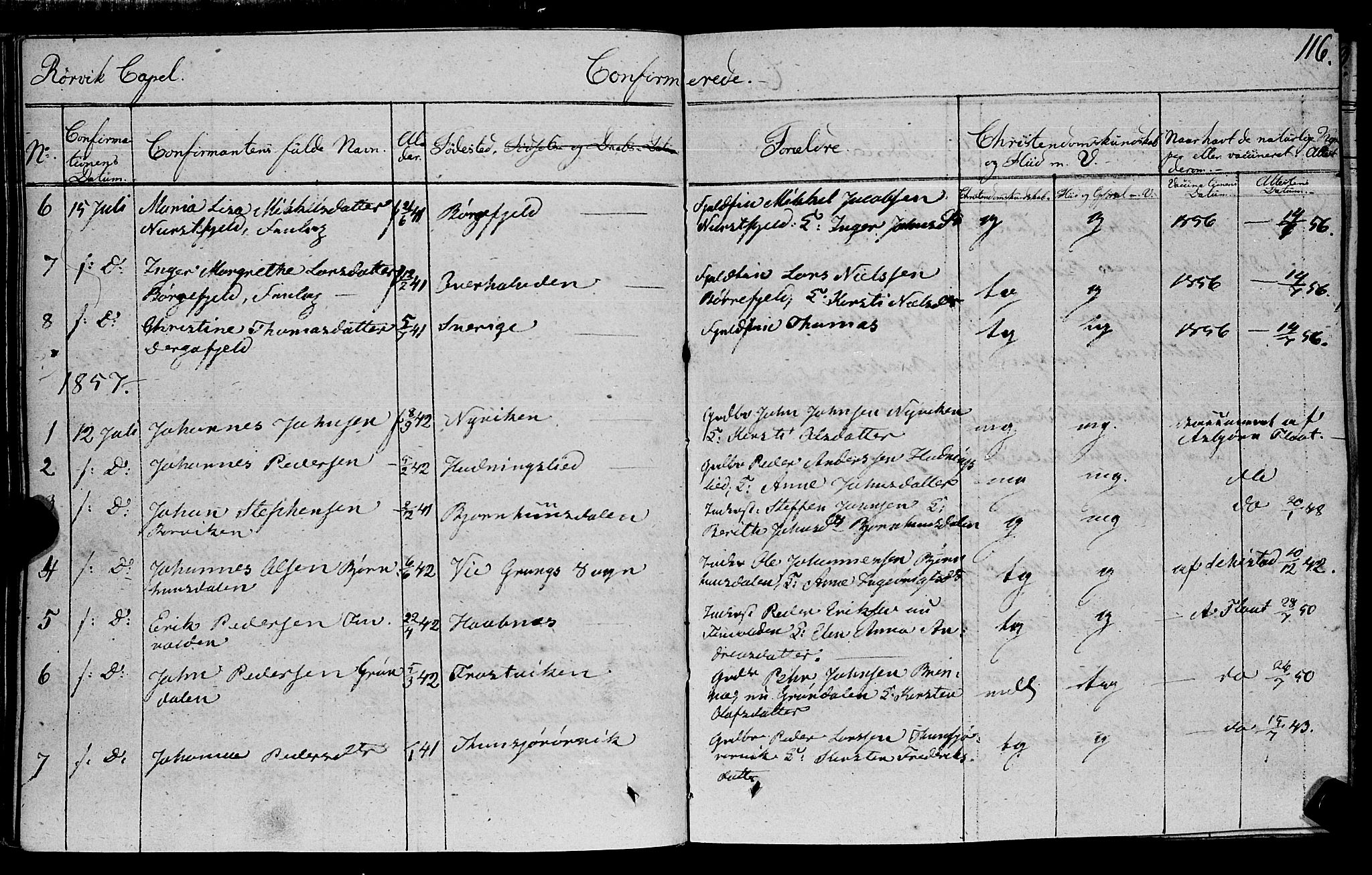 Ministerialprotokoller, klokkerbøker og fødselsregistre - Nord-Trøndelag, SAT/A-1458/762/L0538: Parish register (official) no. 762A02 /1, 1833-1879, p. 116
