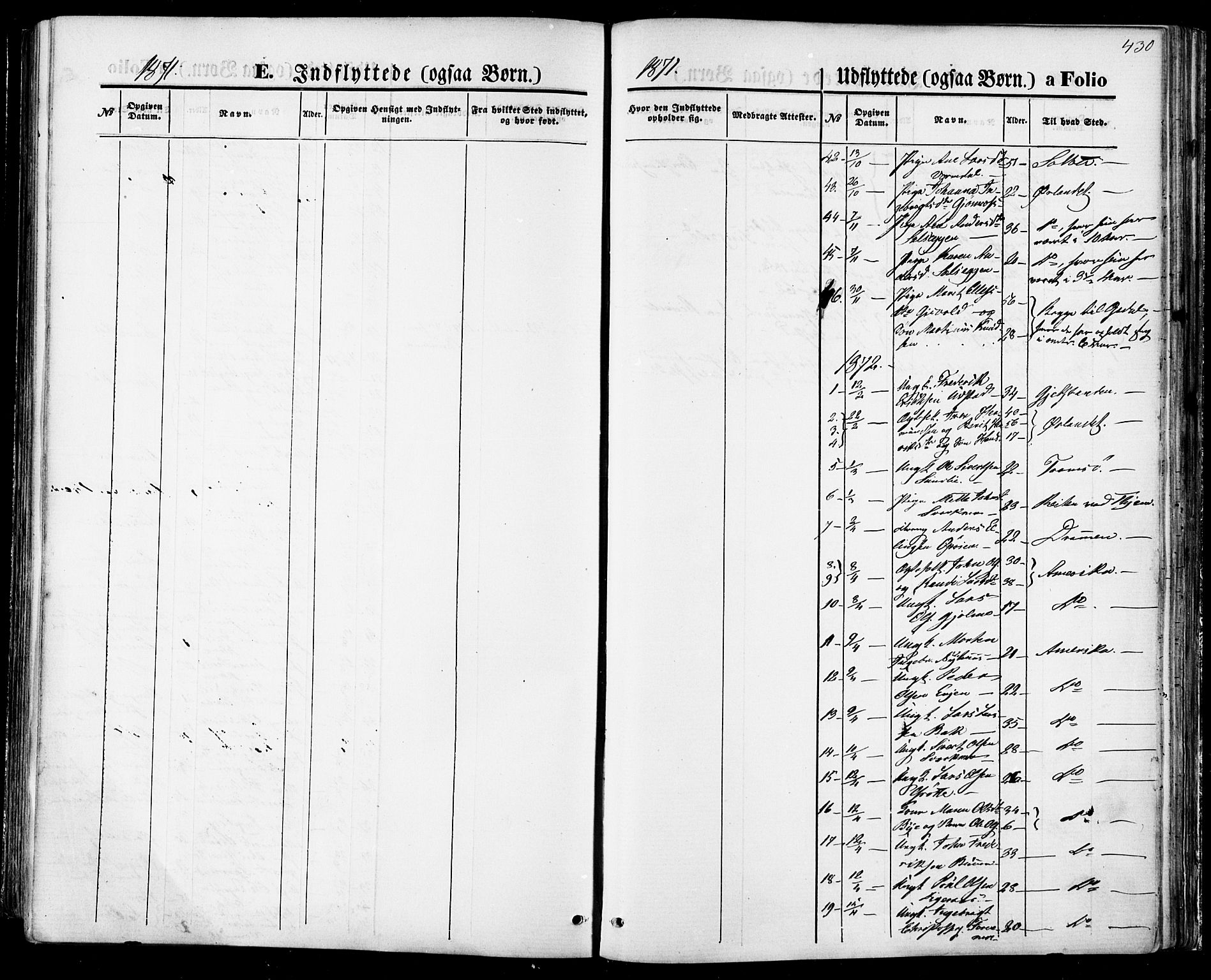 Ministerialprotokoller, klokkerbøker og fødselsregistre - Sør-Trøndelag, SAT/A-1456/668/L0807: Parish register (official) no. 668A07, 1870-1880, p. 430