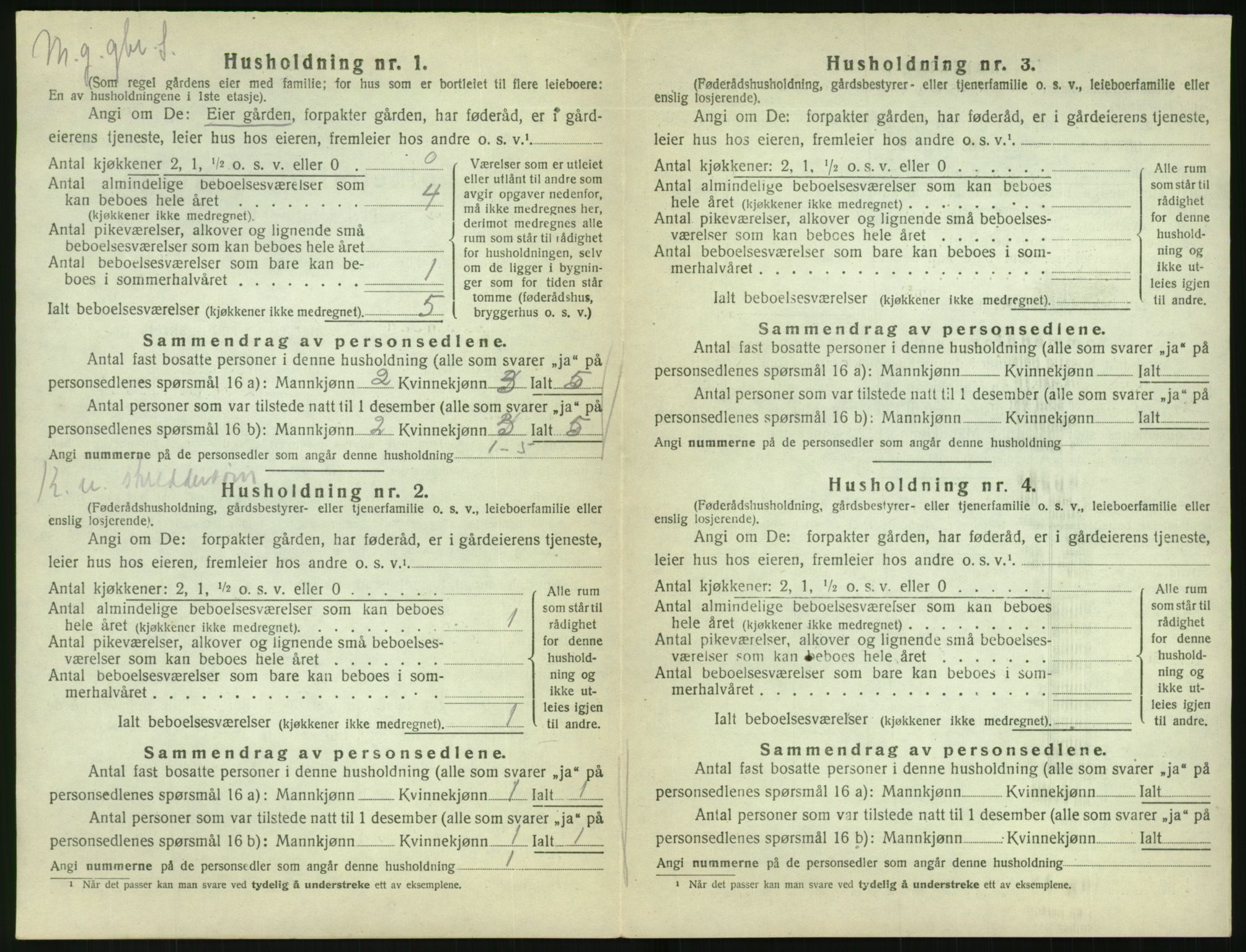 SAK, 1920 census for Vegårshei, 1920, p. 505