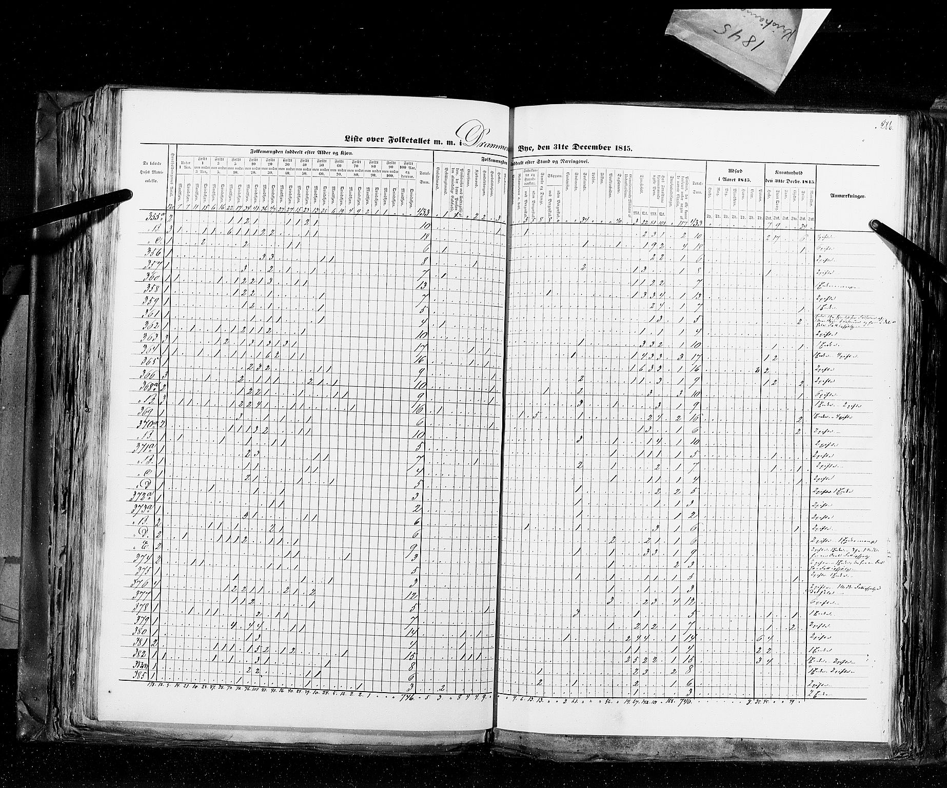 RA, Census 1845, vol. 10: Cities, 1845, p. 216