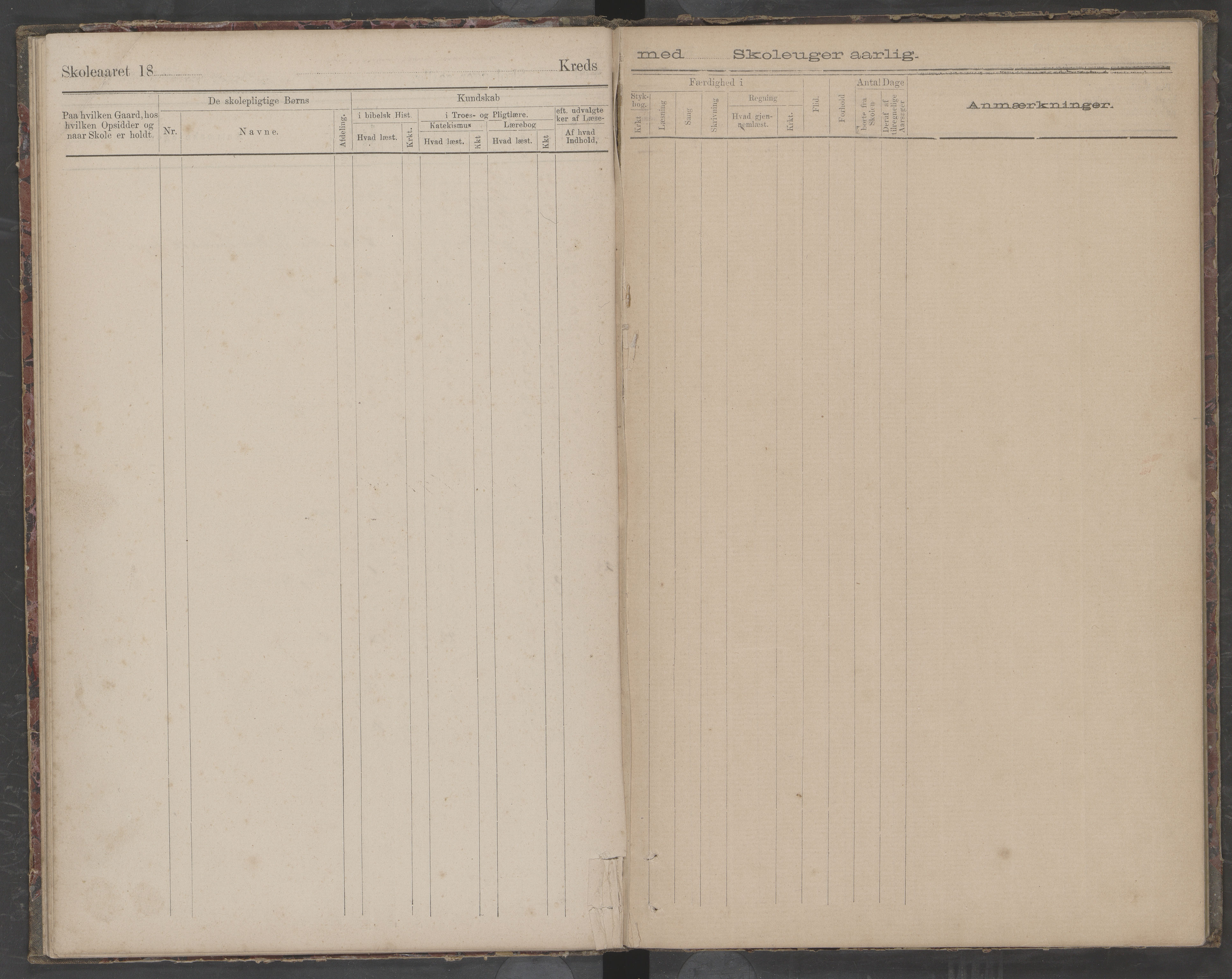 Træna kommune. Husøy, Sanna, Selvær og Dørvær skolekrets, AIN/K-18350.510.01, 1891-1896