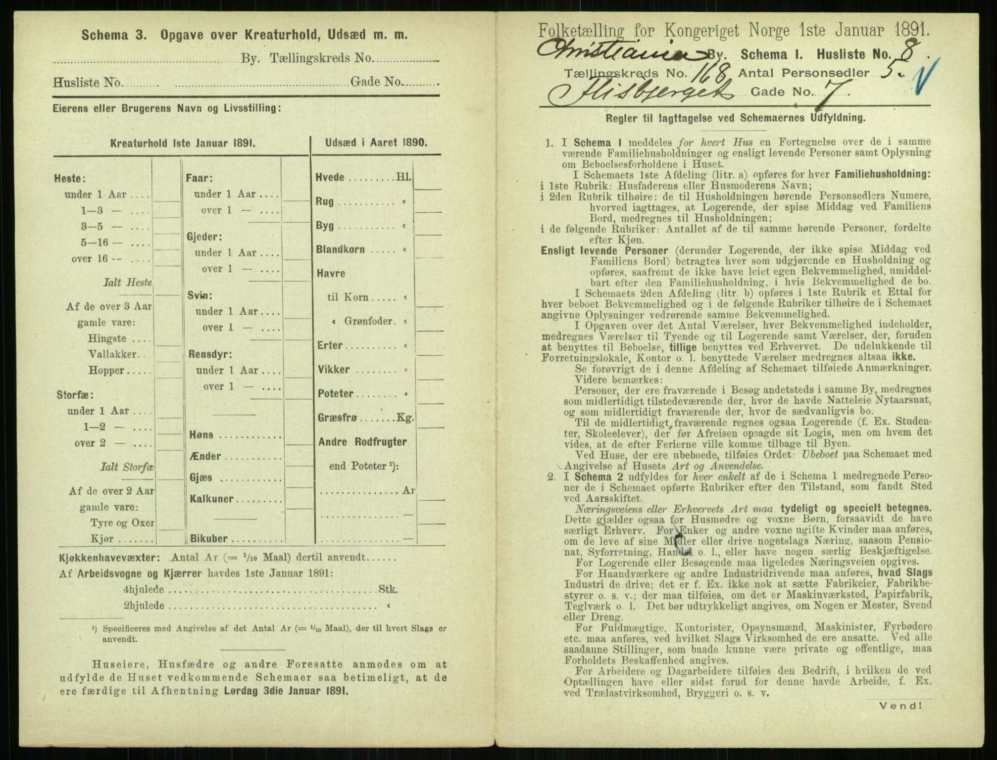 RA, 1891 census for 0301 Kristiania, 1891, p. 98062