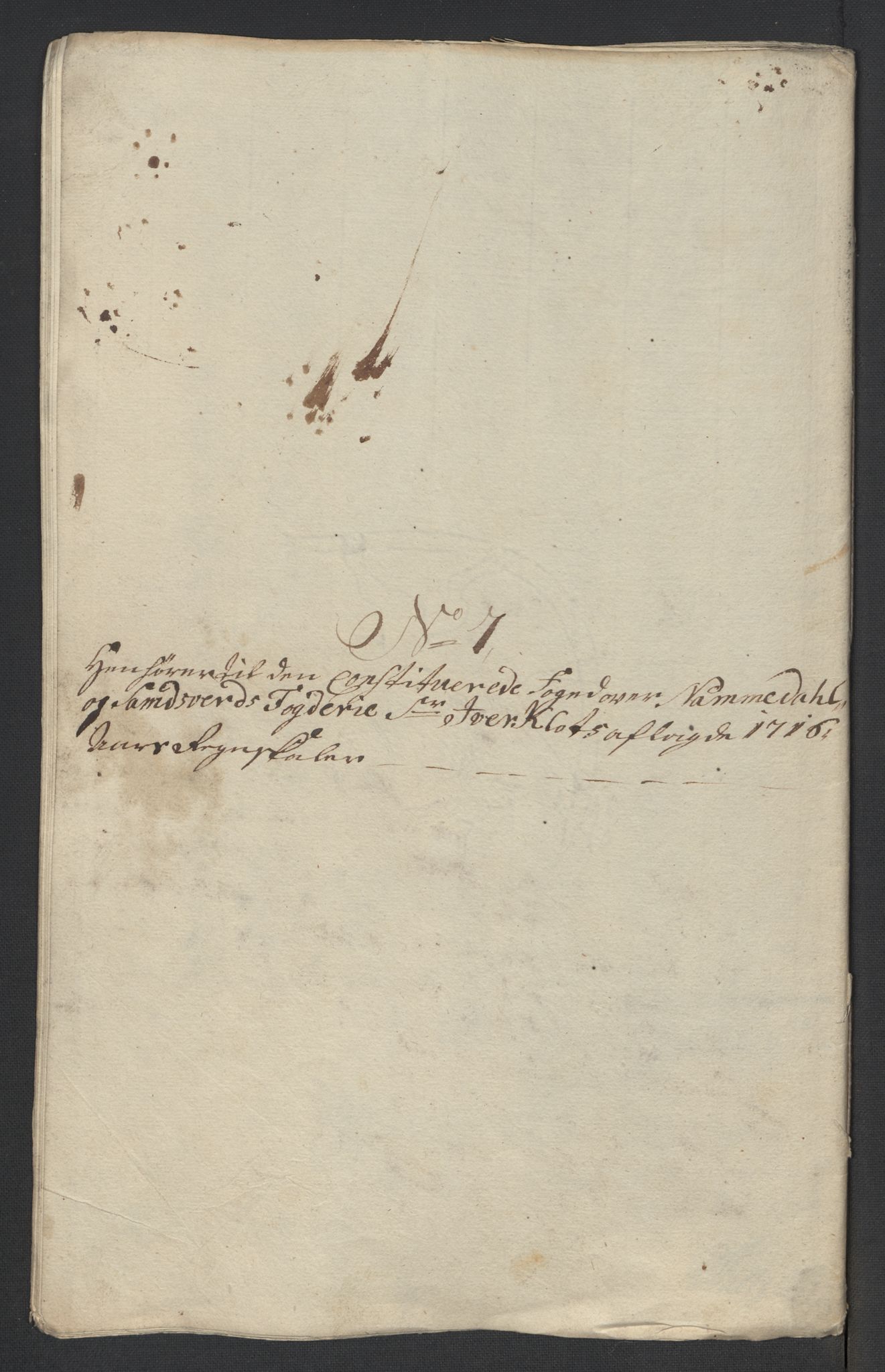 Rentekammeret inntil 1814, Reviderte regnskaper, Fogderegnskap, RA/EA-4092/R24/L1592: Fogderegnskap Numedal og Sandsvær, 1716, p. 238