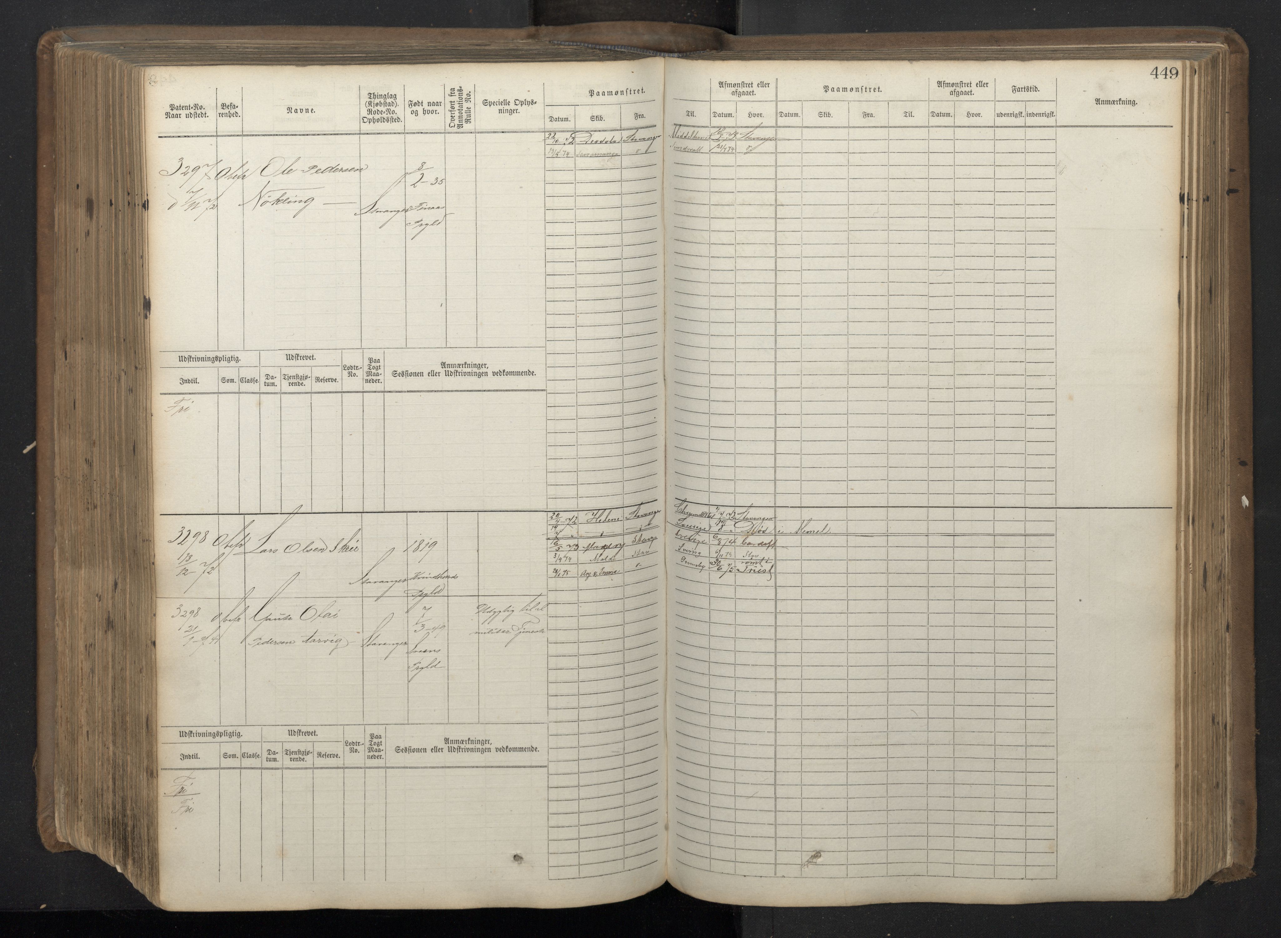 Stavanger sjømannskontor, AV/SAST-A-102006/F/Fb/Fbb/L0018: Sjøfartshovedrulle patnentnr. 2402-3602 (dublett), 1869, p. 453