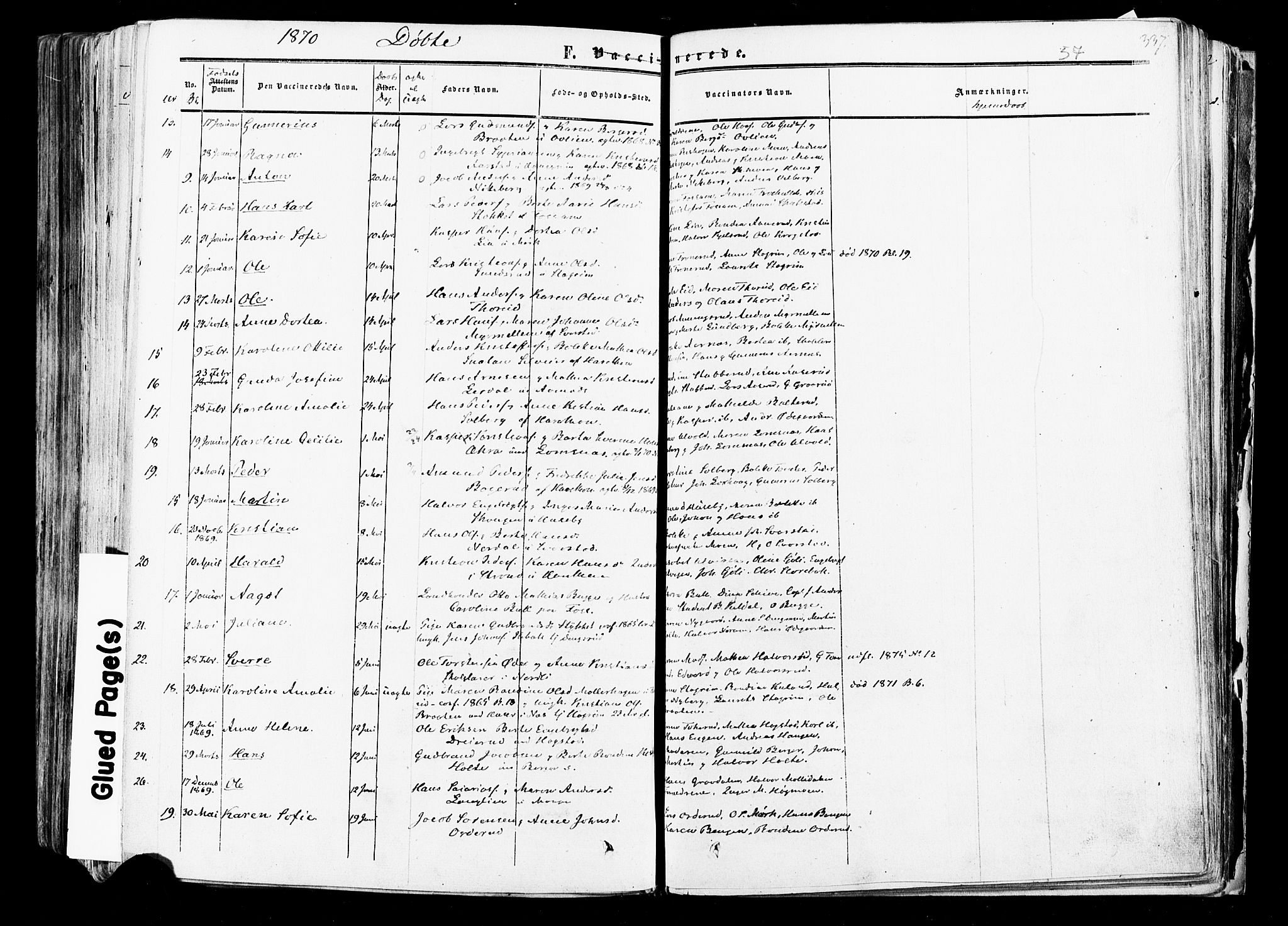 Aurskog prestekontor Kirkebøker, SAO/A-10304a/F/Fa/L0007: Parish register (official) no. I 7, 1854-1877, p. 337