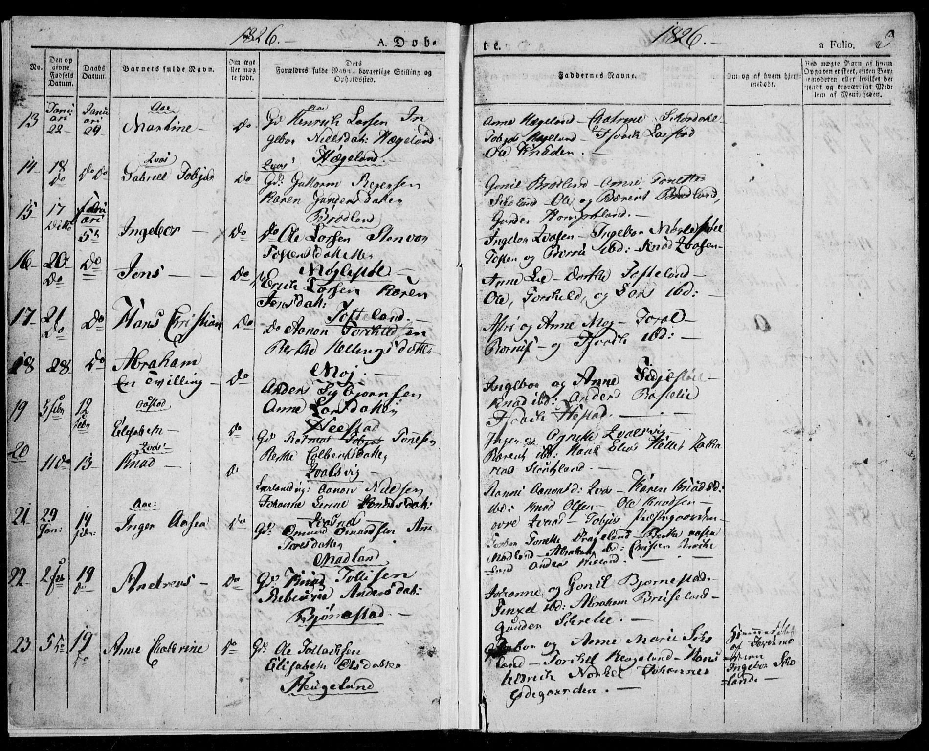 Lyngdal sokneprestkontor, AV/SAK-1111-0029/F/Fa/Fac/L0007: Parish register (official) no. A 7, 1825-1838, p. 3