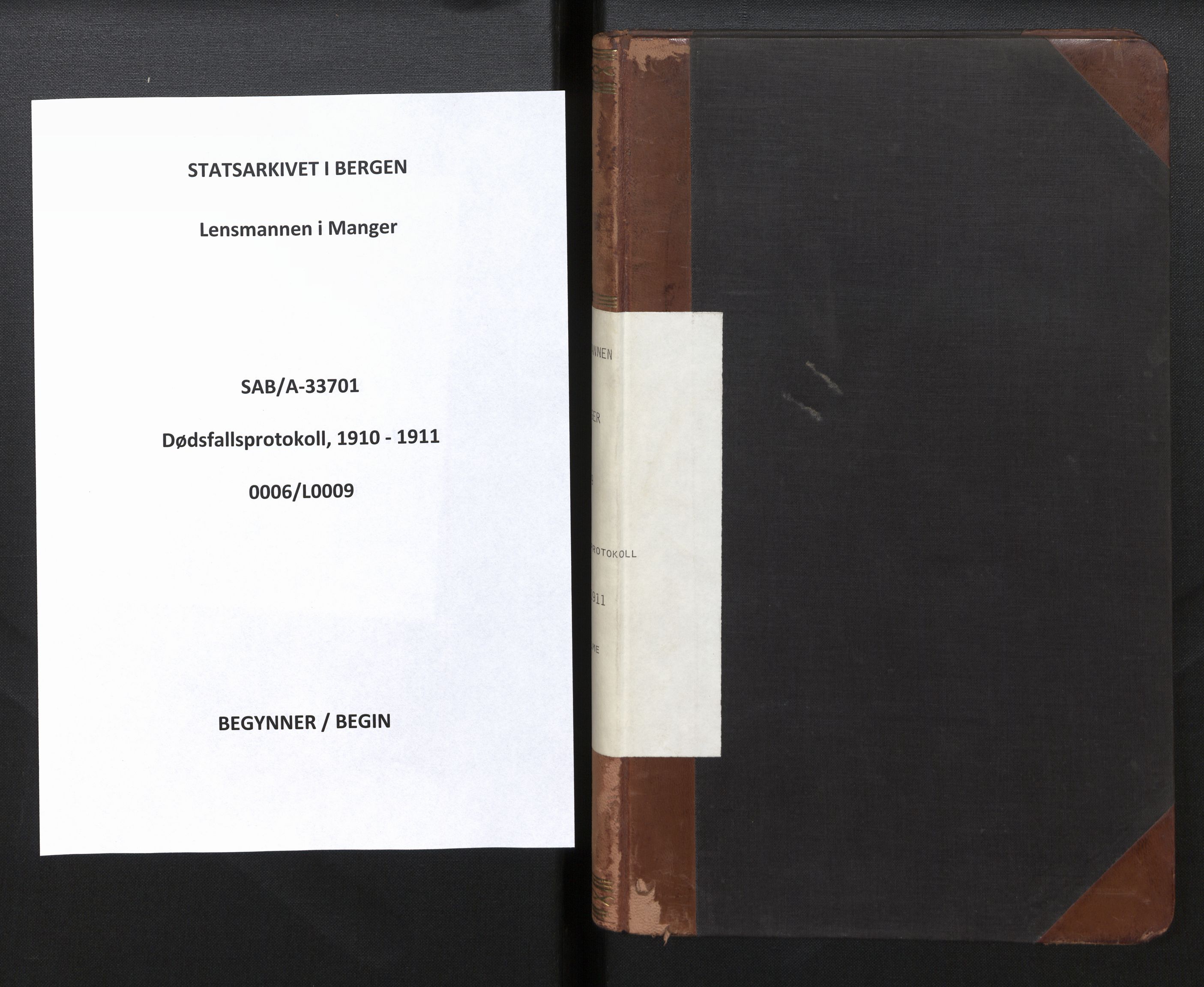 Lensmannen i Manger, SAB/A-33701/0006/L0009: Dødsfallprotokoll for Hjelme sokn, 1910-1911