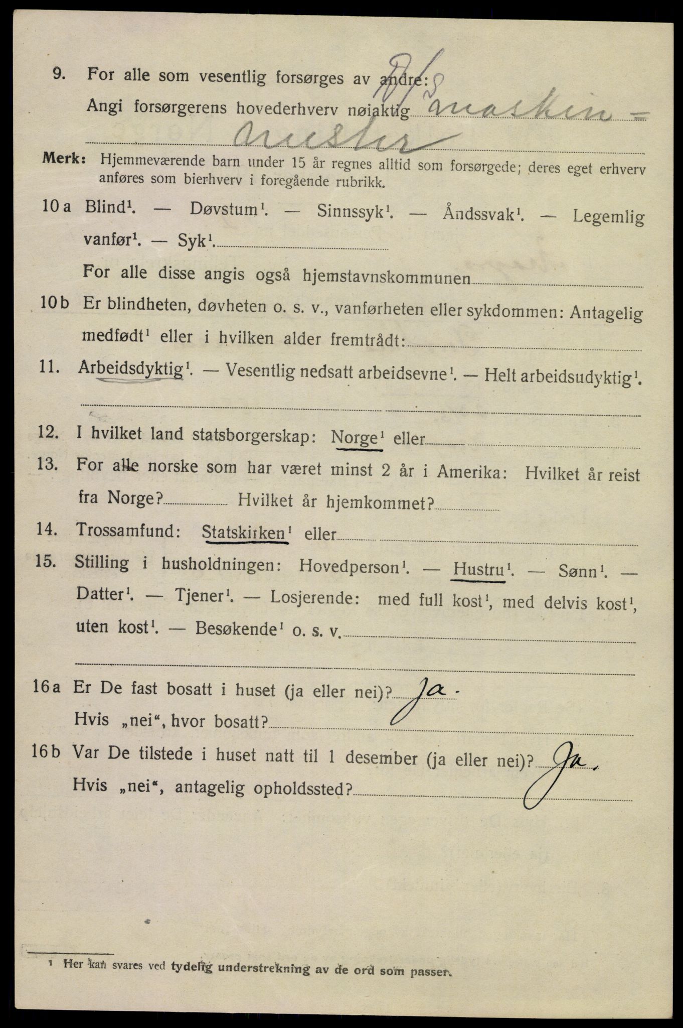 SAKO, 1920 census for Kragerø, 1920, p. 5314