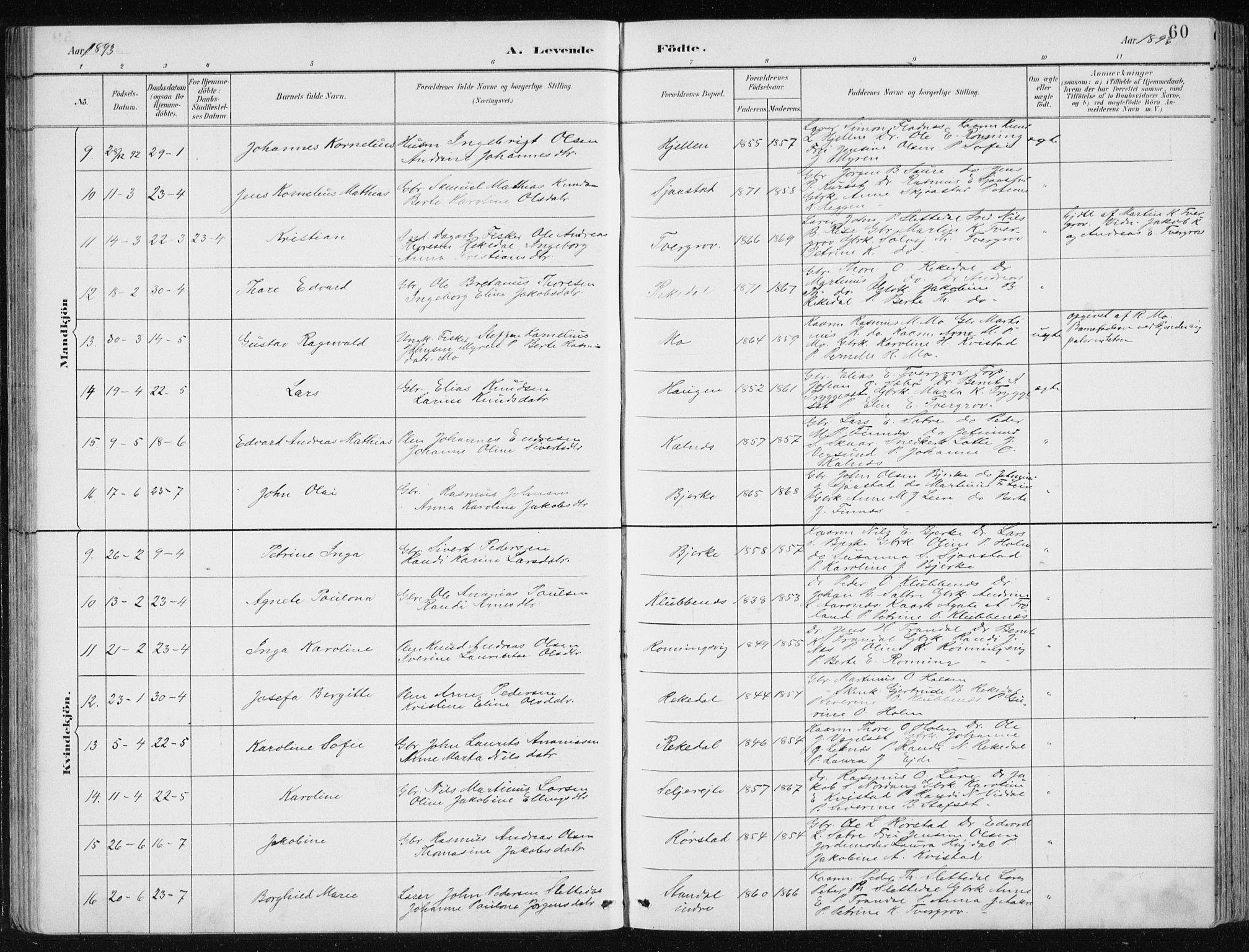 Ministerialprotokoller, klokkerbøker og fødselsregistre - Møre og Romsdal, AV/SAT-A-1454/515/L0215: Parish register (copy) no. 515C02, 1884-1906, p. 60