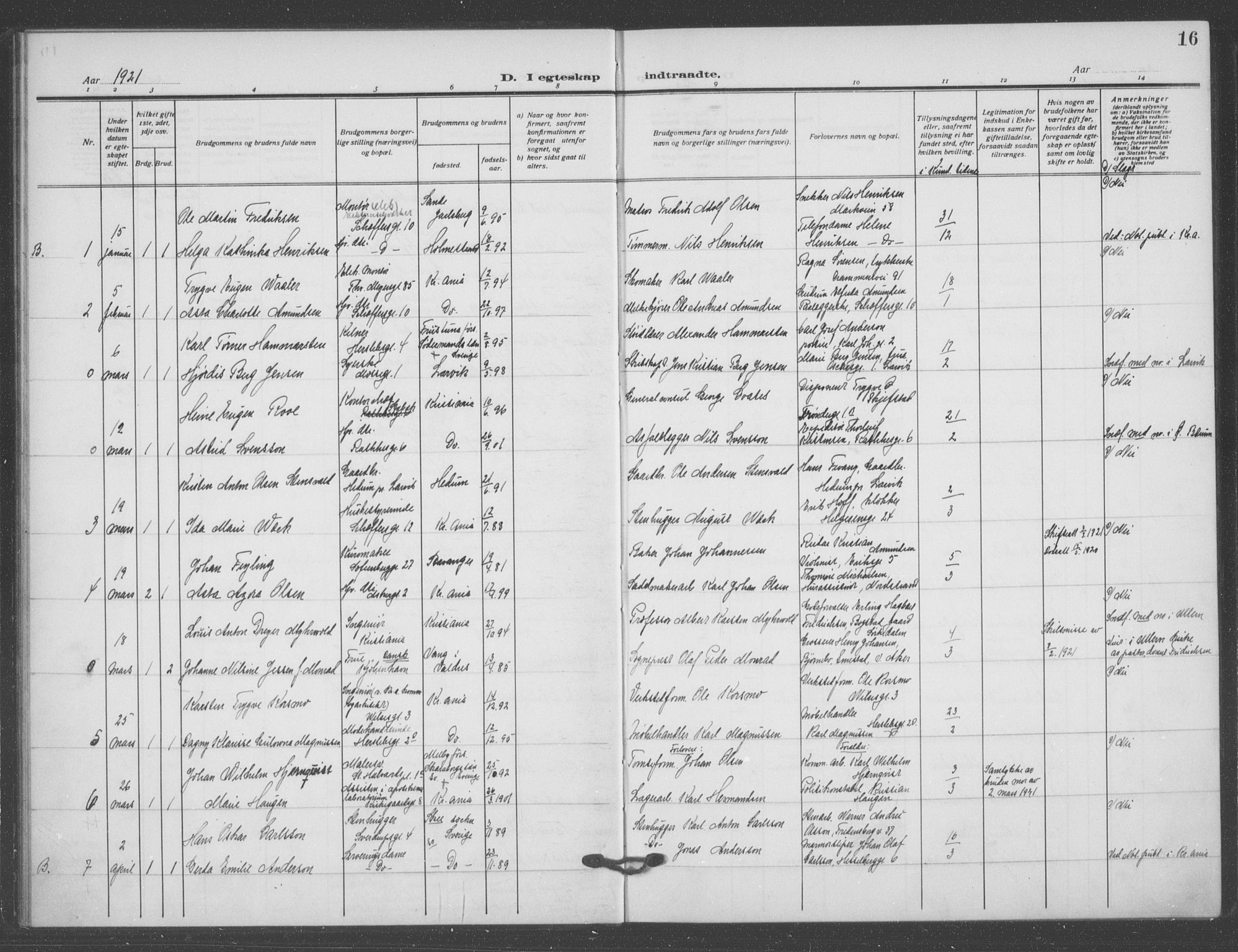 Matteus prestekontor Kirkebøker, SAO/A-10870/F/Fa/L0003: Parish register (official) no. 3, 1917-1938, p. 16