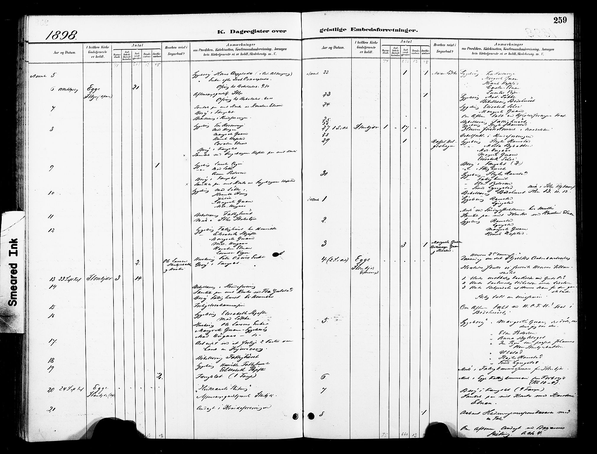 Ministerialprotokoller, klokkerbøker og fødselsregistre - Nord-Trøndelag, AV/SAT-A-1458/739/L0372: Parish register (official) no. 739A04, 1895-1903, p. 259