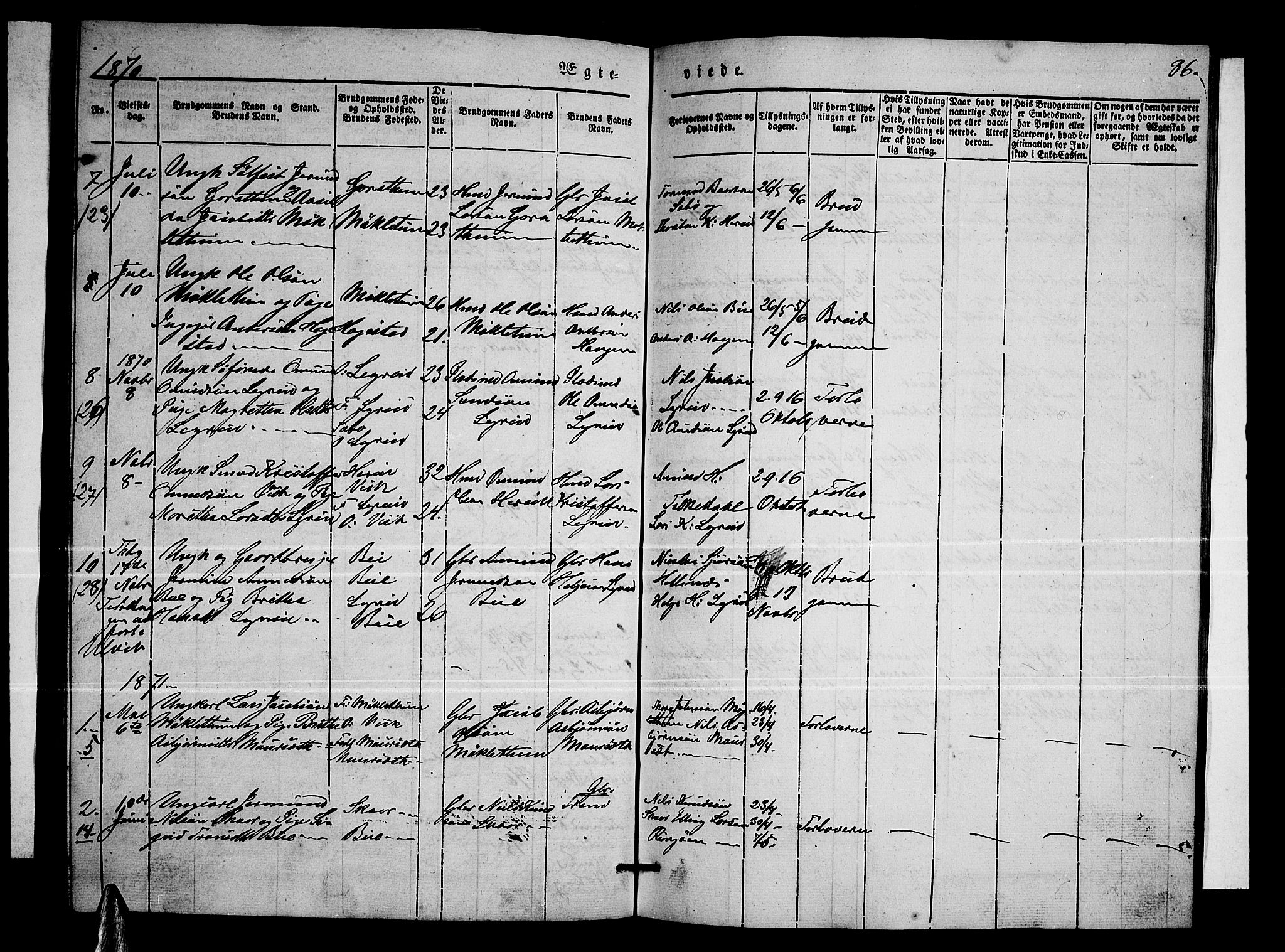 Ullensvang sokneprestembete, SAB/A-78701/H/Hab: Parish register (copy) no. C 1, 1855-1871, p. 86