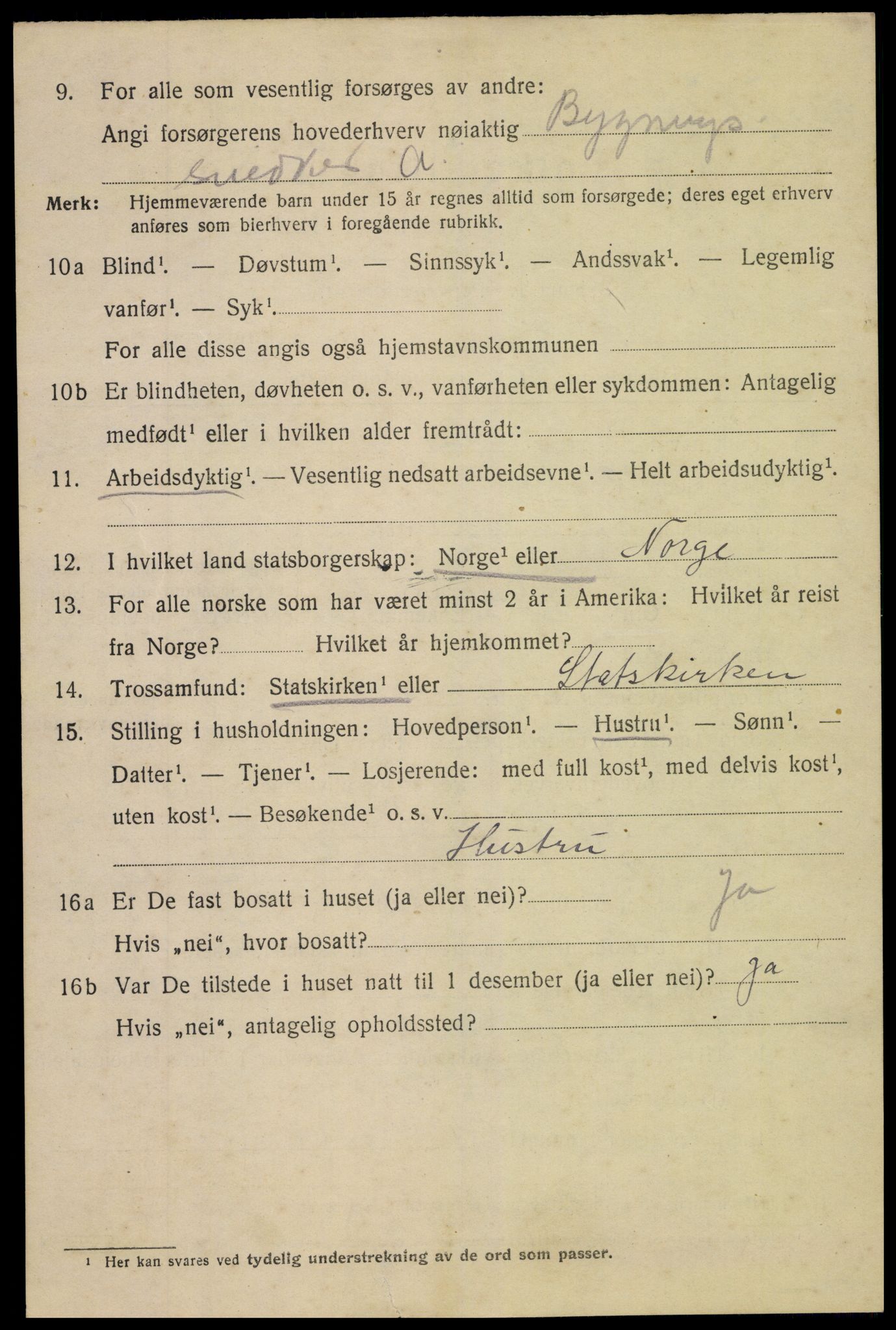 SAK, 1920 census for Arendal, 1920, p. 20257