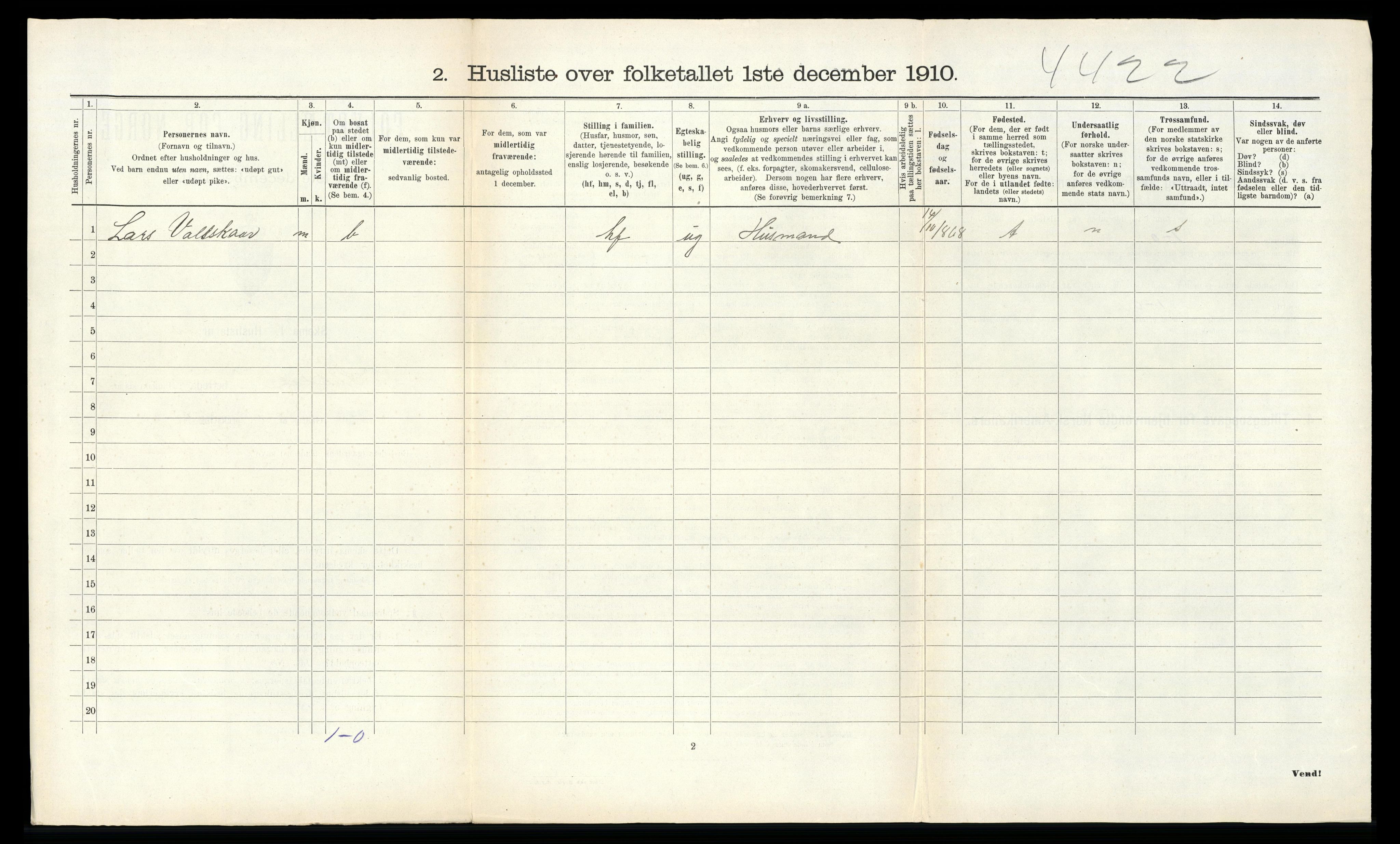 RA, 1910 census for Suldal, 1910, p. 78