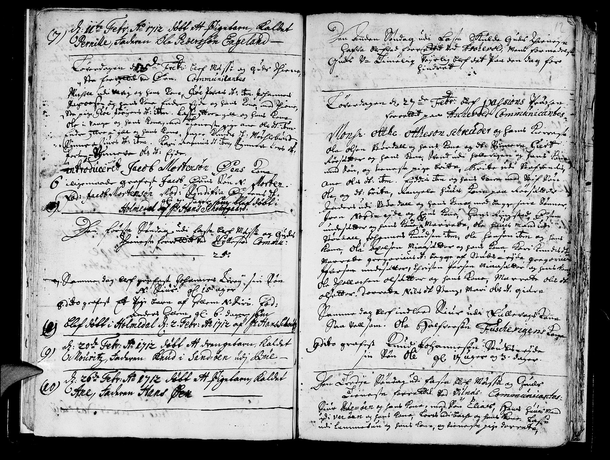 Askvoll sokneprestembete, AV/SAB-A-79501/H/Haa/Haaa/L0002: Parish register (official) no. A 2, 1711-1715, p. 12