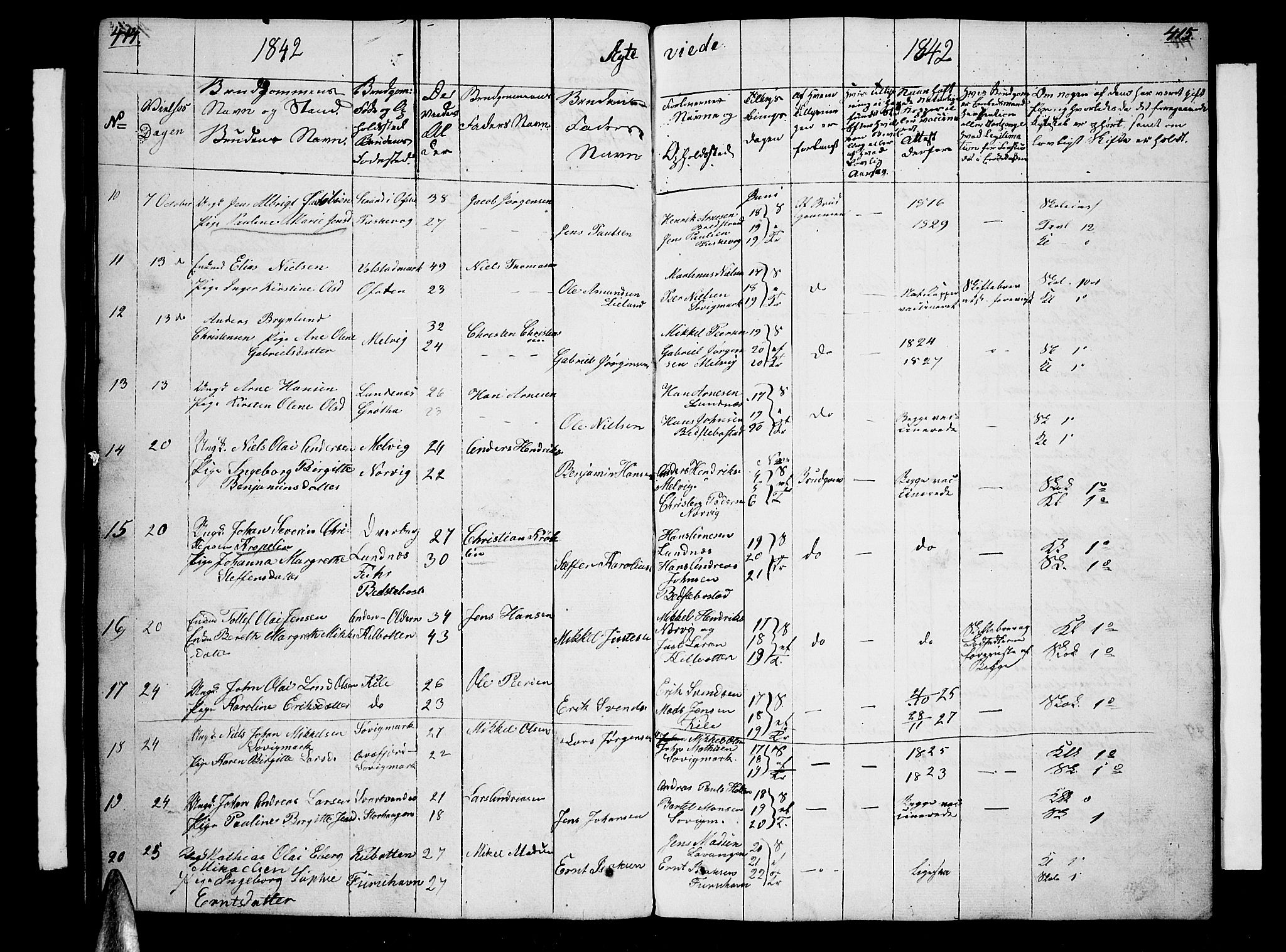 Trondenes sokneprestkontor, SATØ/S-1319/H/Hb/L0005klokker: Parish register (copy) no. 5, 1834-1845, p. 414-415
