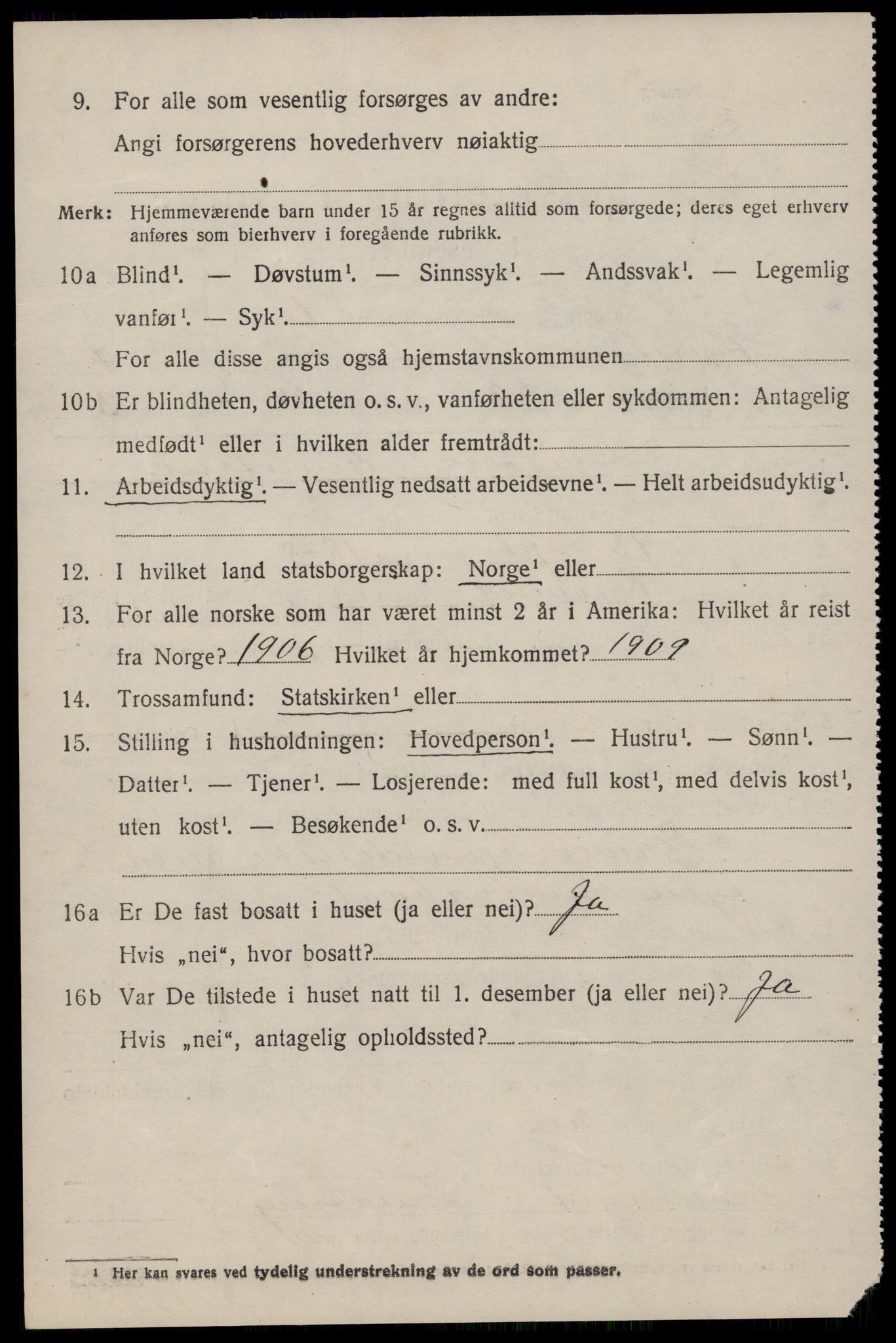 SAST, 1920 census for Eigersund, 1920, p. 4654