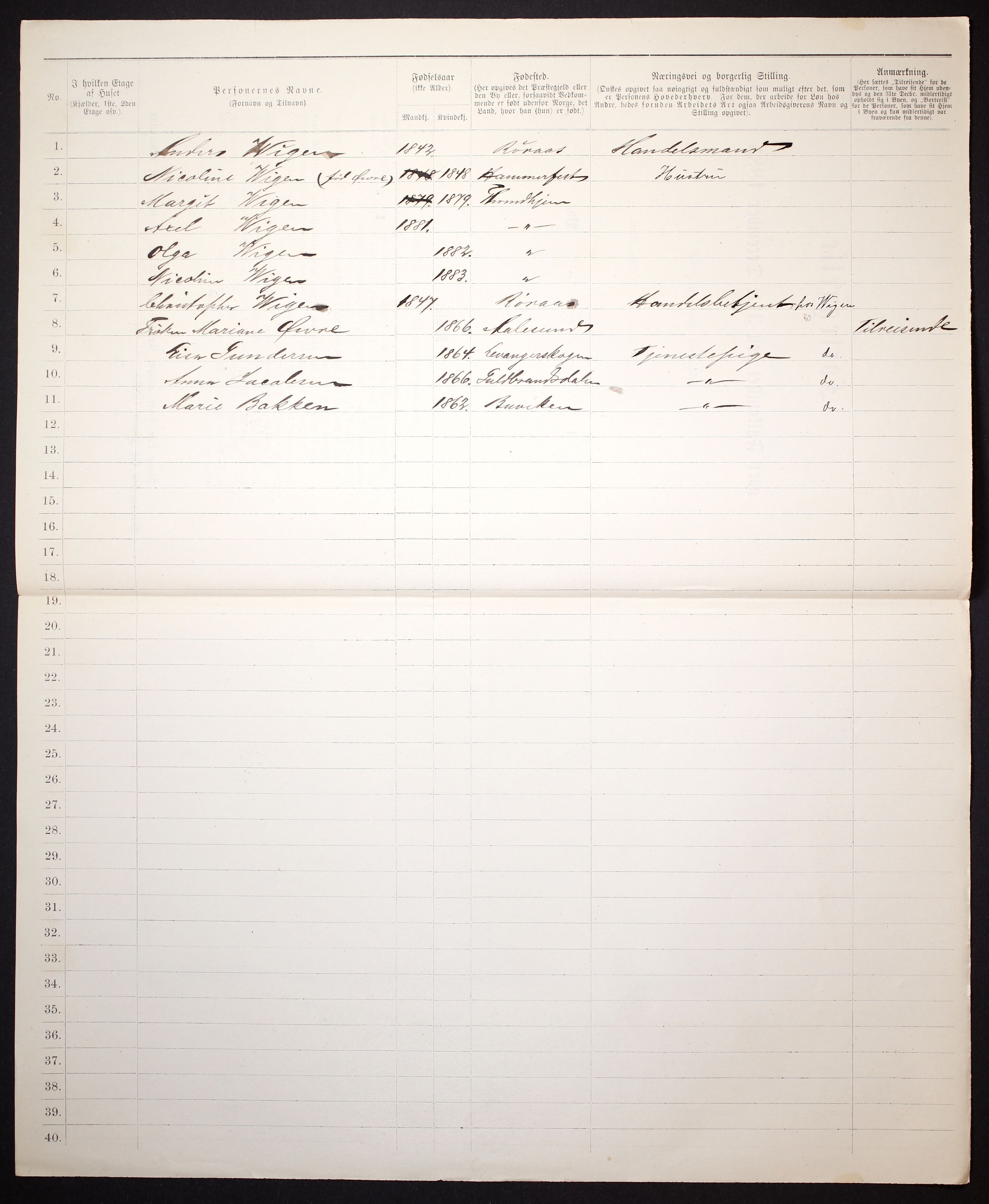 SAT, 1885 census for 1601 Trondheim, 1885, p. 694