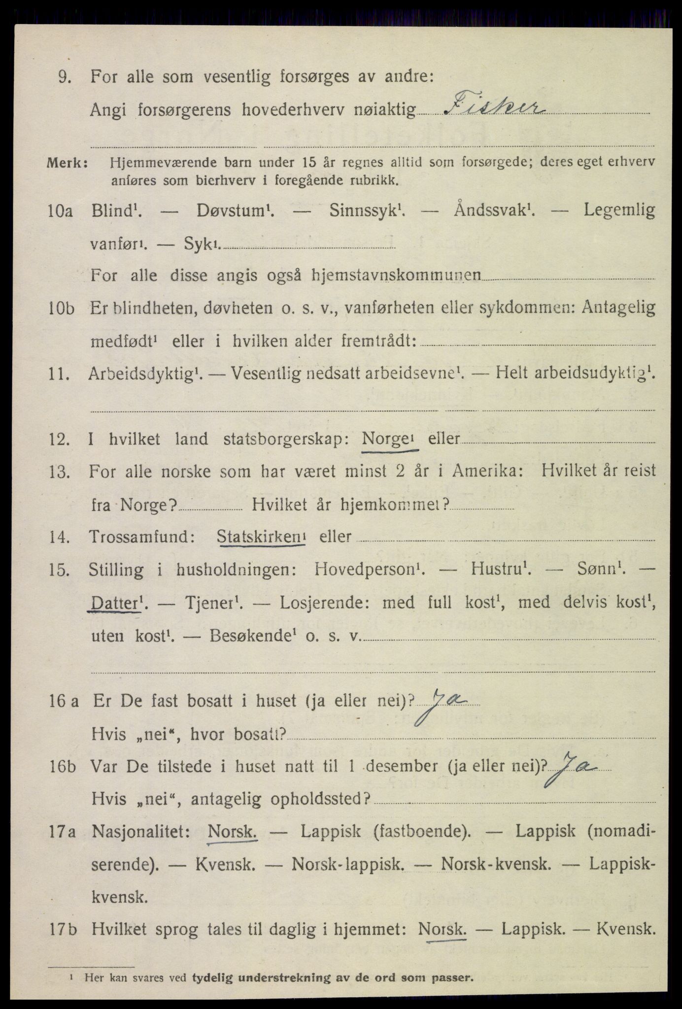 SAT, 1920 census for Rødøy, 1920, p. 6007