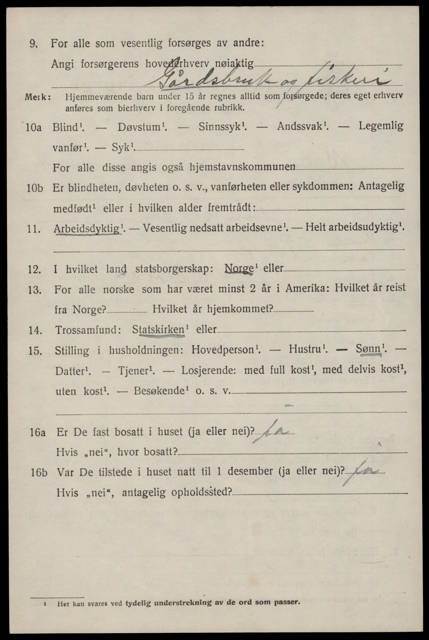 SAST, 1920 census for Skåre, 1920, p. 8287