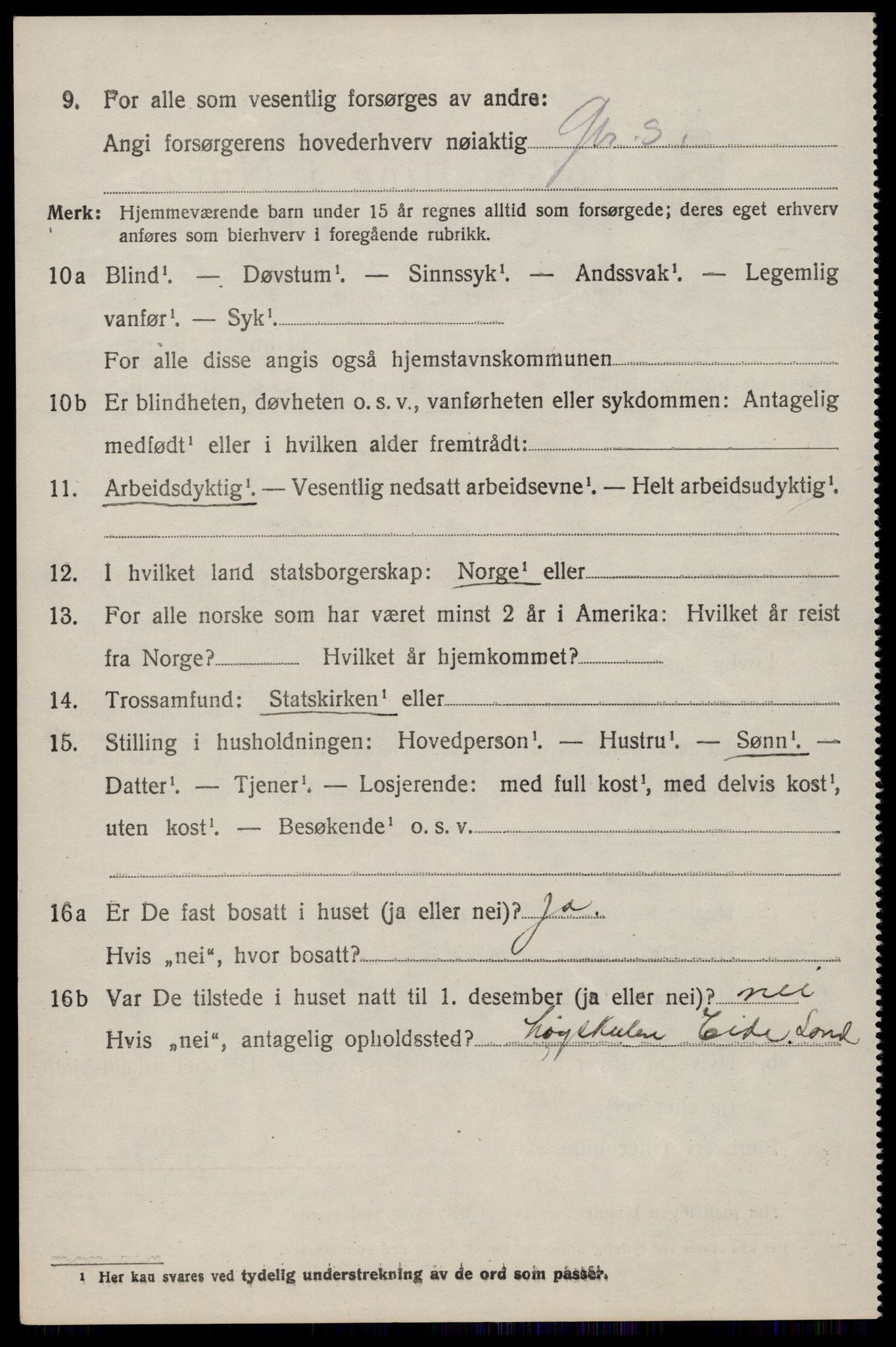 SAST, 1920 census for Sand, 1920, p. 1894