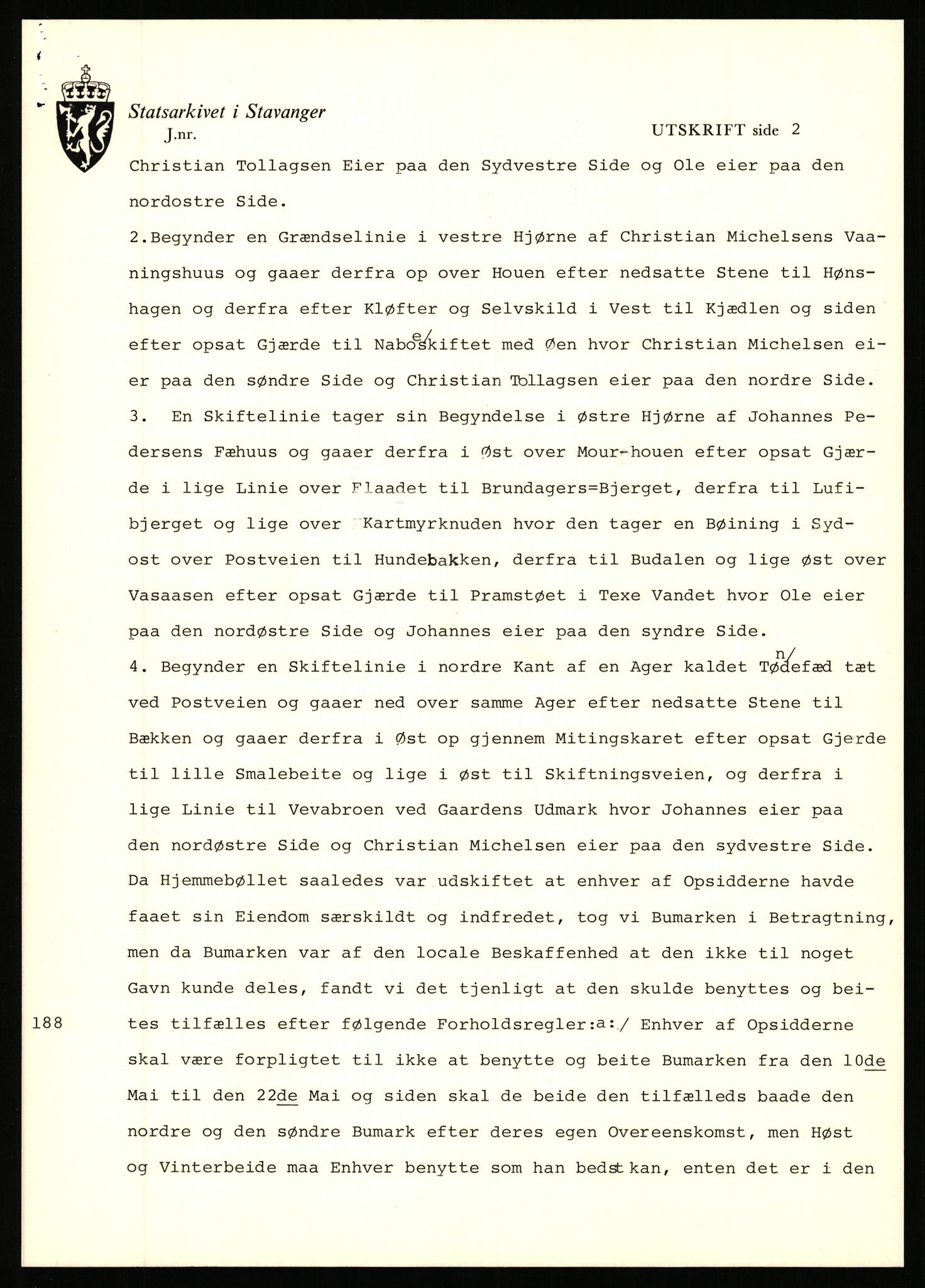 Statsarkivet i Stavanger, AV/SAST-A-101971/03/Y/Yj/L0098: Avskrifter sortert etter gårdsnavn: Øigrei - Østeinstad, 1750-1930, p. 49