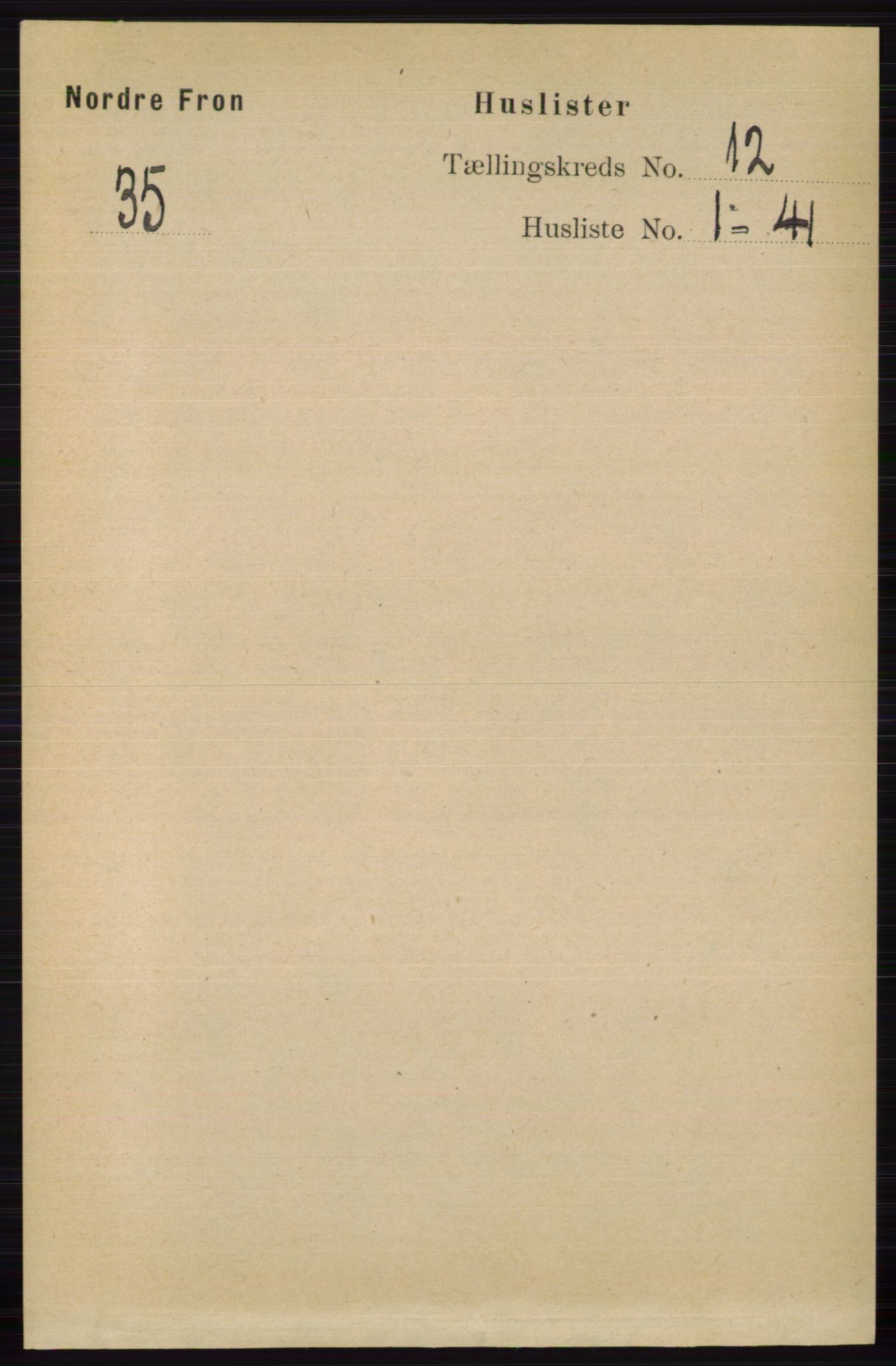 RA, 1891 census for 0518 Nord-Fron, 1891, p. 5062