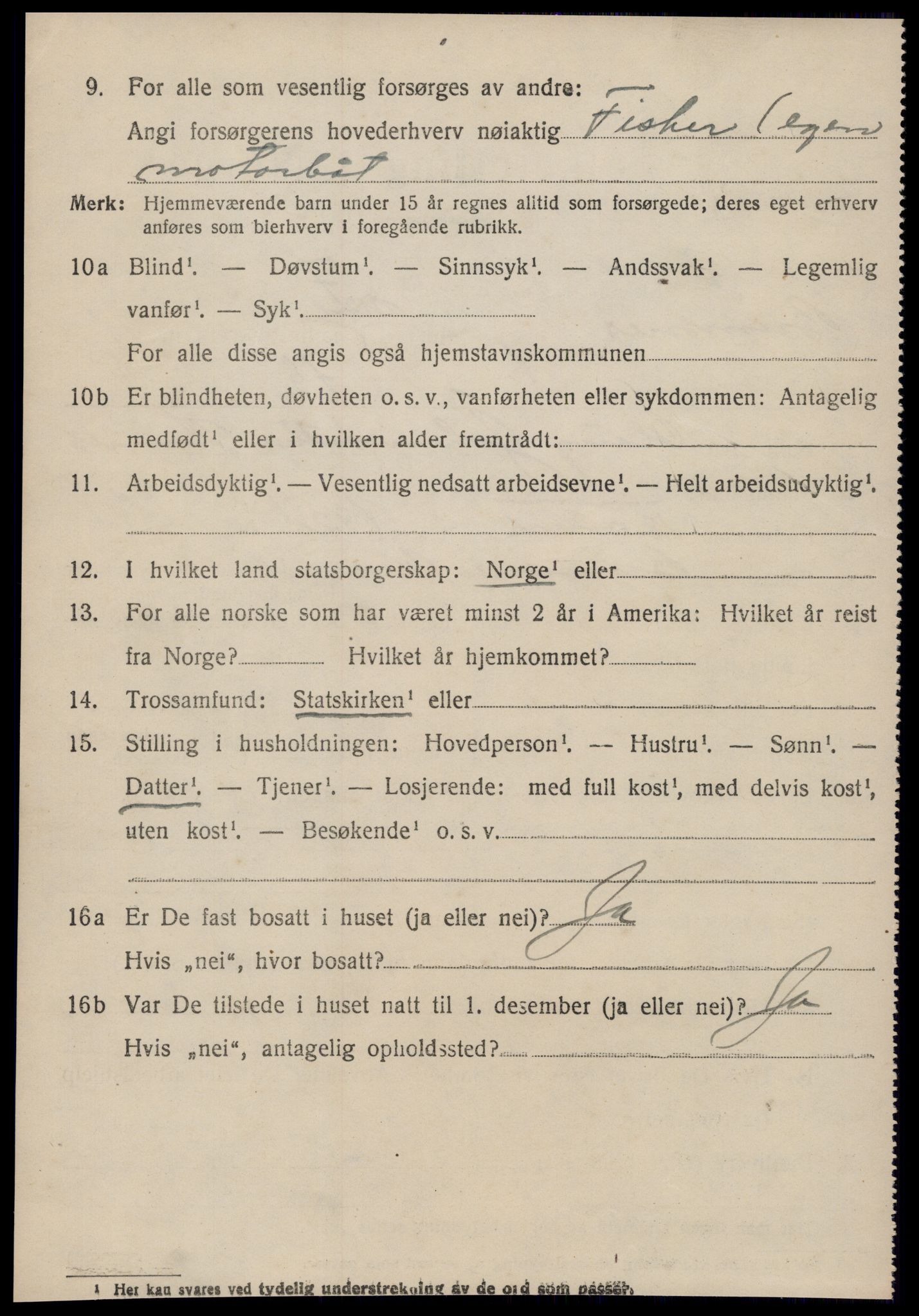 SAT, 1920 census for Bremsnes, 1920, p. 9314