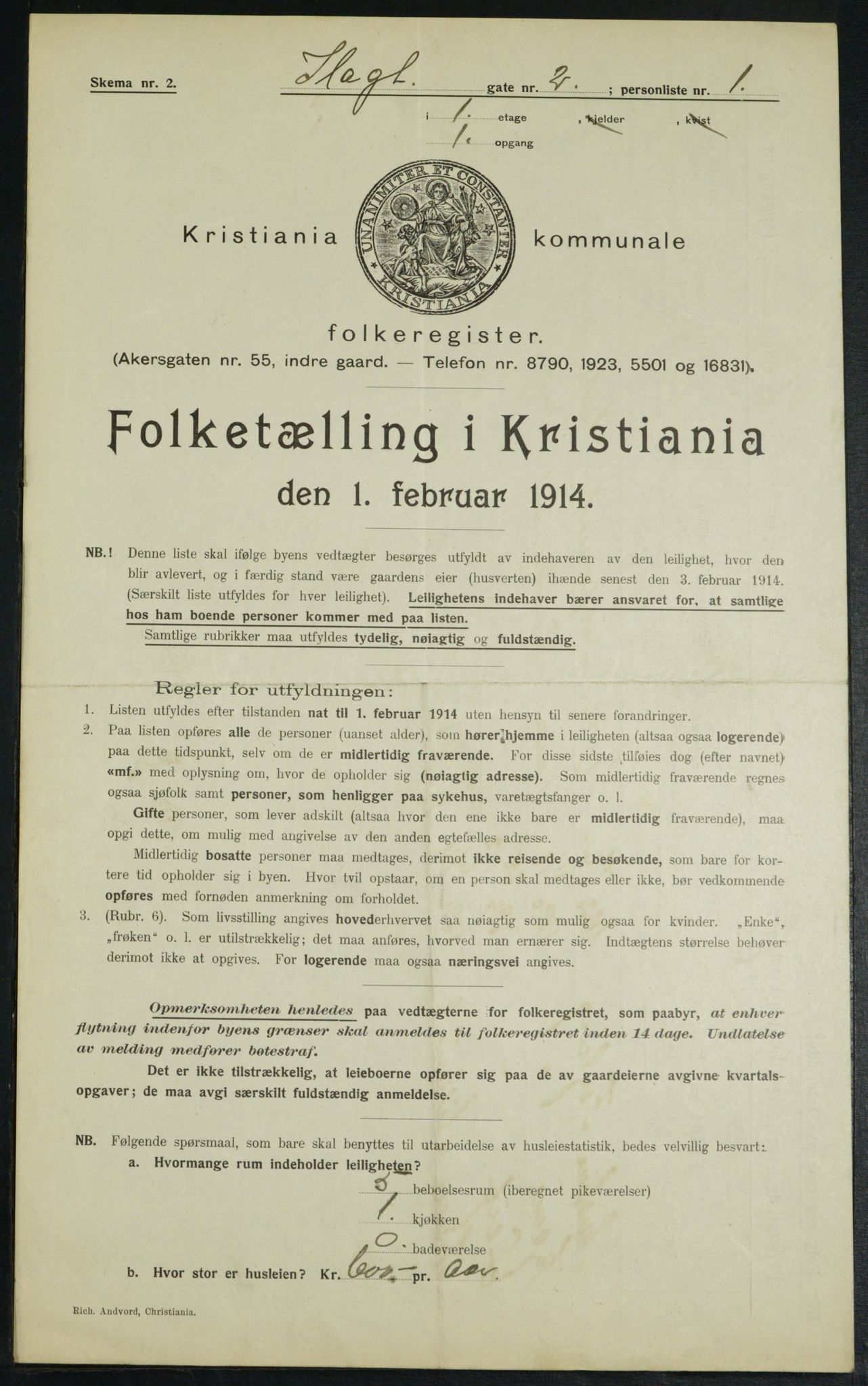 OBA, Municipal Census 1914 for Kristiania, 1914, p. 43202