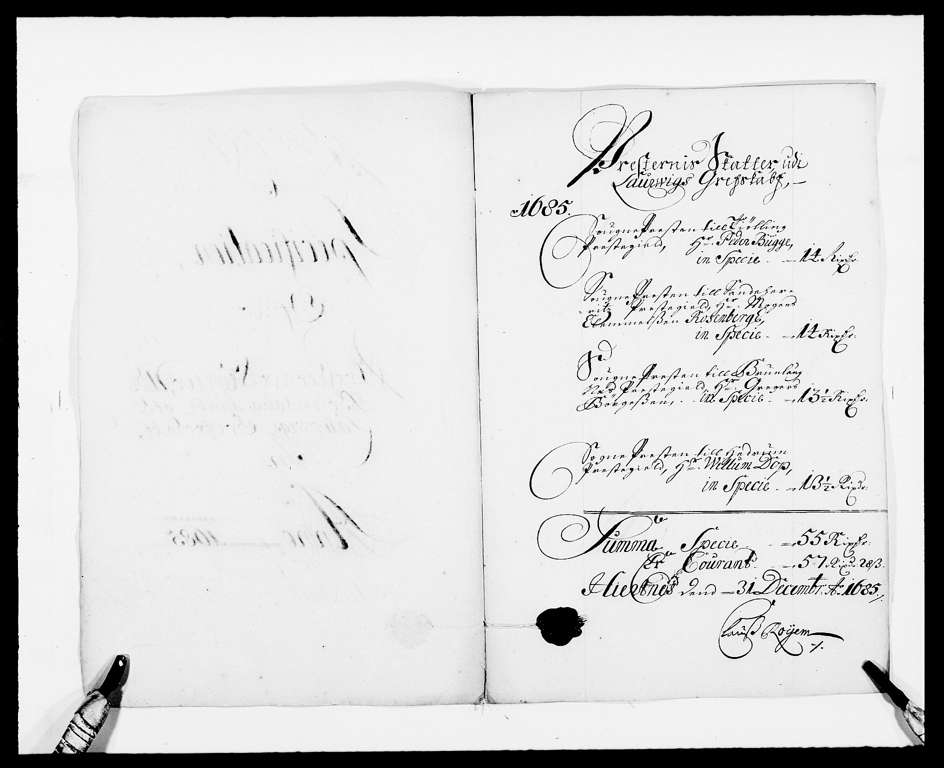 Rentekammeret inntil 1814, Reviderte regnskaper, Fogderegnskap, RA/EA-4092/R33/L1970: Fogderegnskap Larvik grevskap, 1675-1687, p. 109