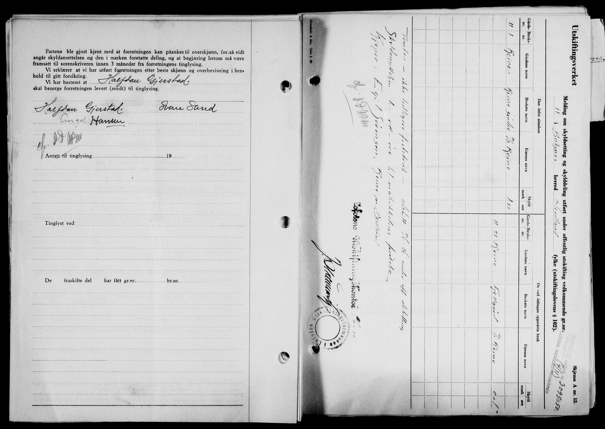 Lofoten sorenskriveri, SAT/A-0017/1/2/2C/L0024a: Mortgage book no. 24a, 1950-1950, Diary no: : 3095/1950