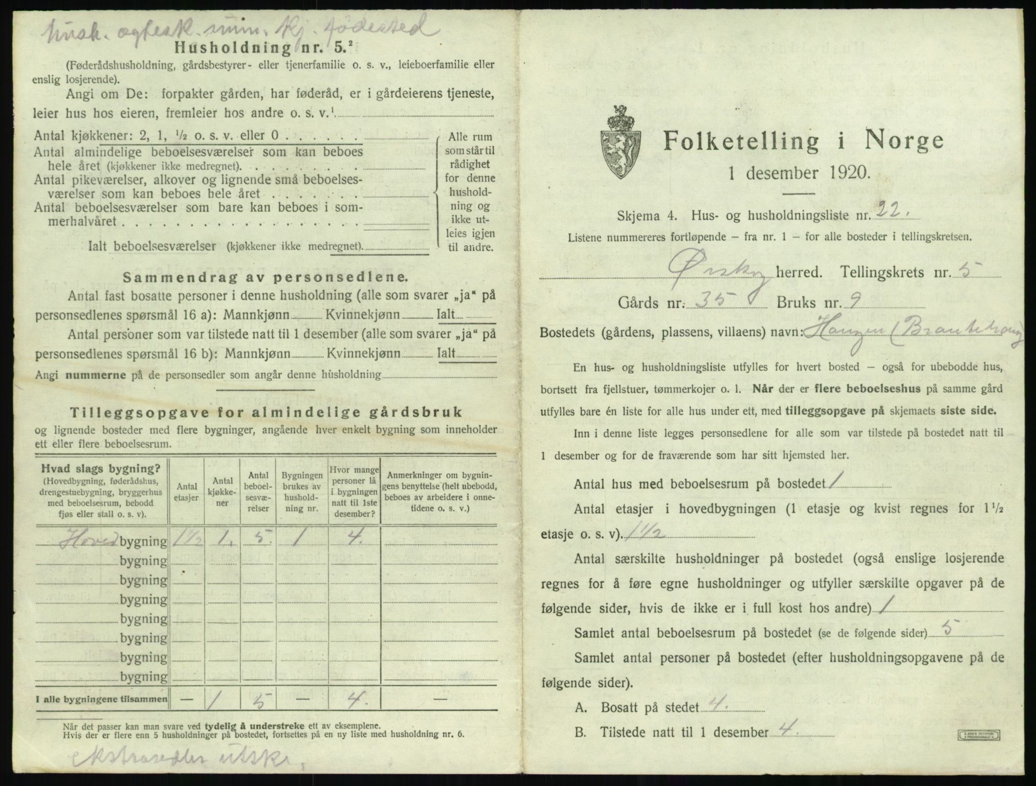 SAT, 1920 census for Ørskog, 1920, p. 476