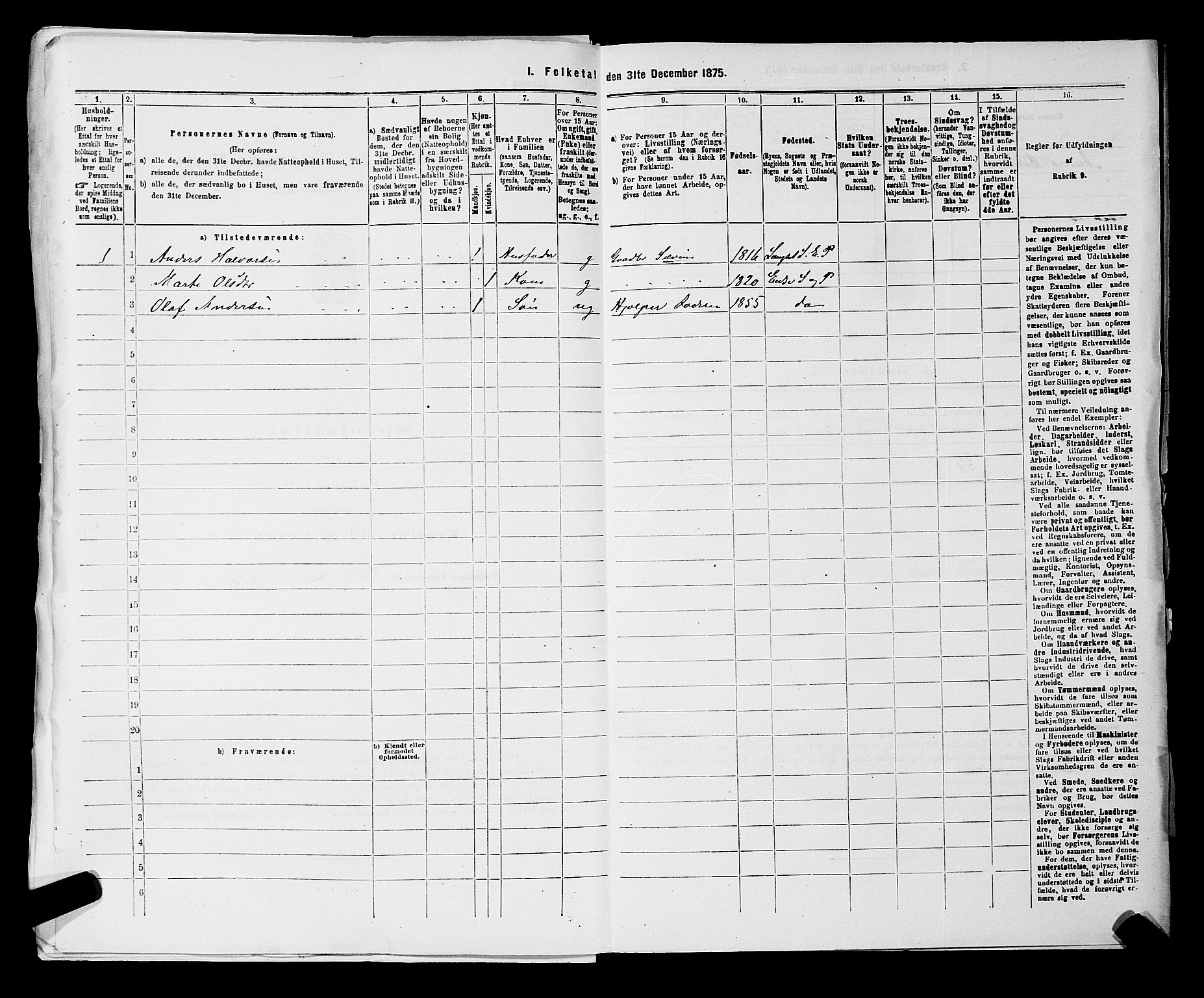 RA, 1875 census for 0237P Eidsvoll, 1875, p. 1203