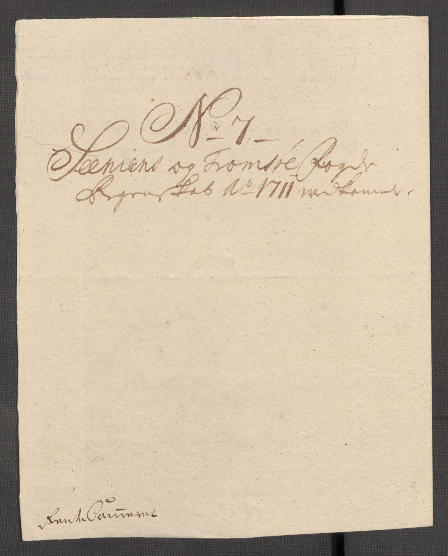 Rentekammeret inntil 1814, Reviderte regnskaper, Fogderegnskap, RA/EA-4092/R68/L4758: Fogderegnskap Senja og Troms, 1711-1712, p. 71