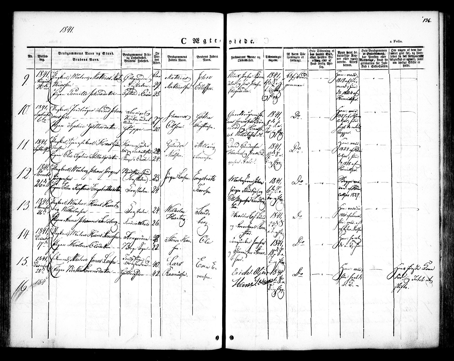Glemmen prestekontor Kirkebøker, SAO/A-10908/F/Fa/L0005: Parish register (official) no. 5, 1838-1852, p. 136