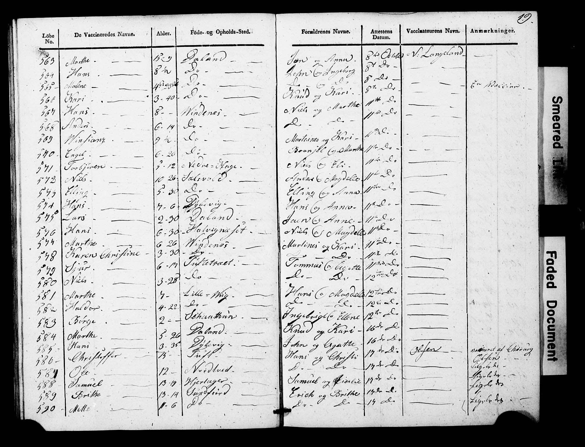 Os sokneprestembete, SAB/A-99929: Parish register (official) no. A 19, 1817-1830, p. 19