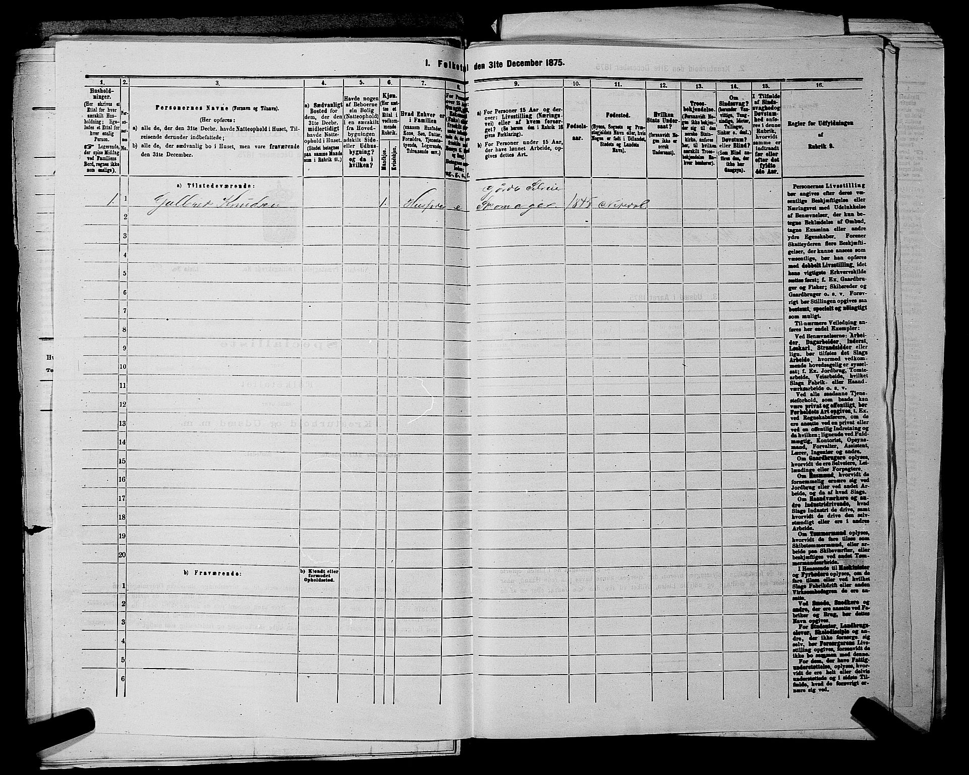 RA, 1875 census for 0233P Nittedal, 1875, p. 391