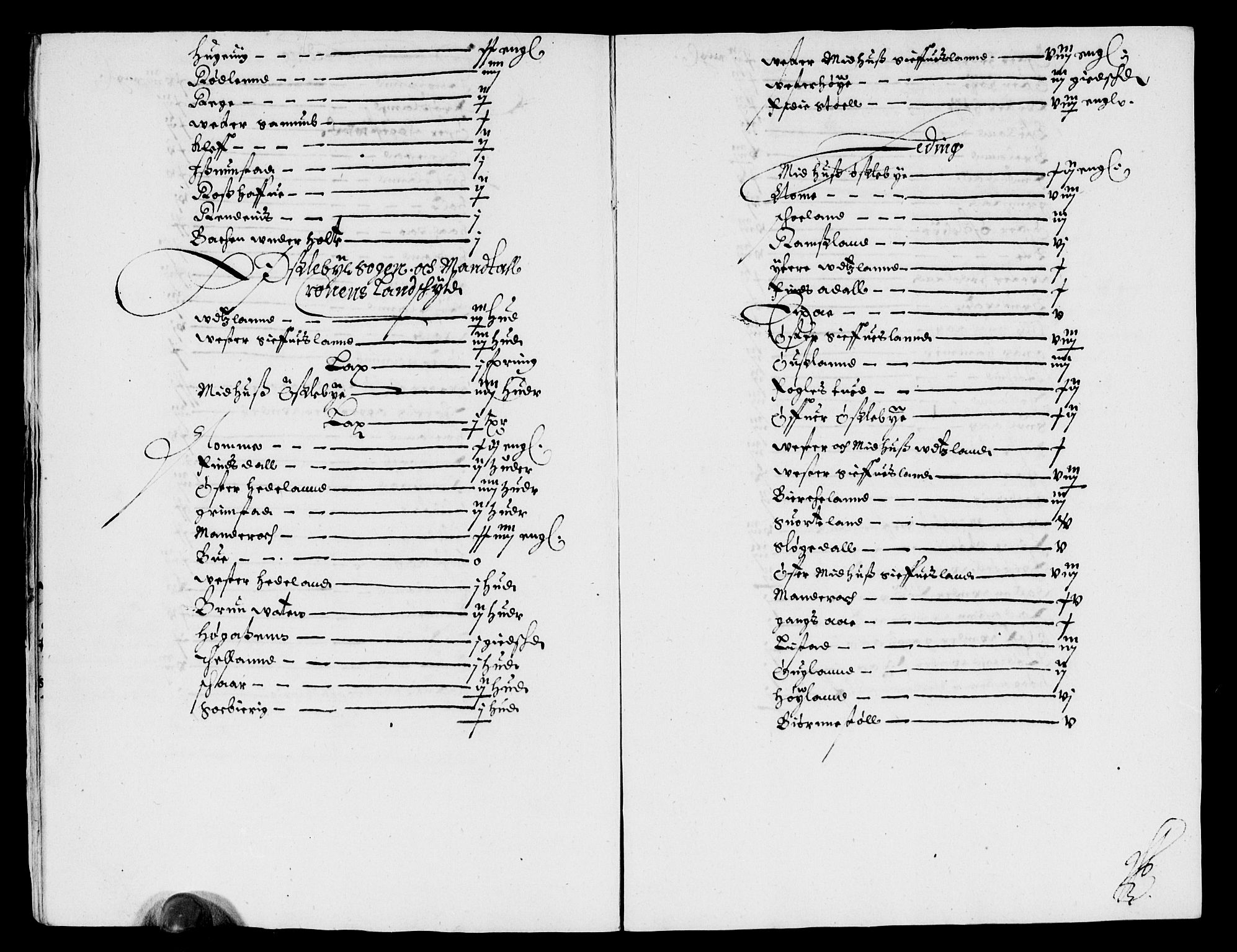 Rentekammeret inntil 1814, Reviderte regnskaper, Lensregnskaper, AV/RA-EA-5023/R/Rb/Rbq/L0044: Nedenes len. Mandals len. Råbyggelag., 1655-1657