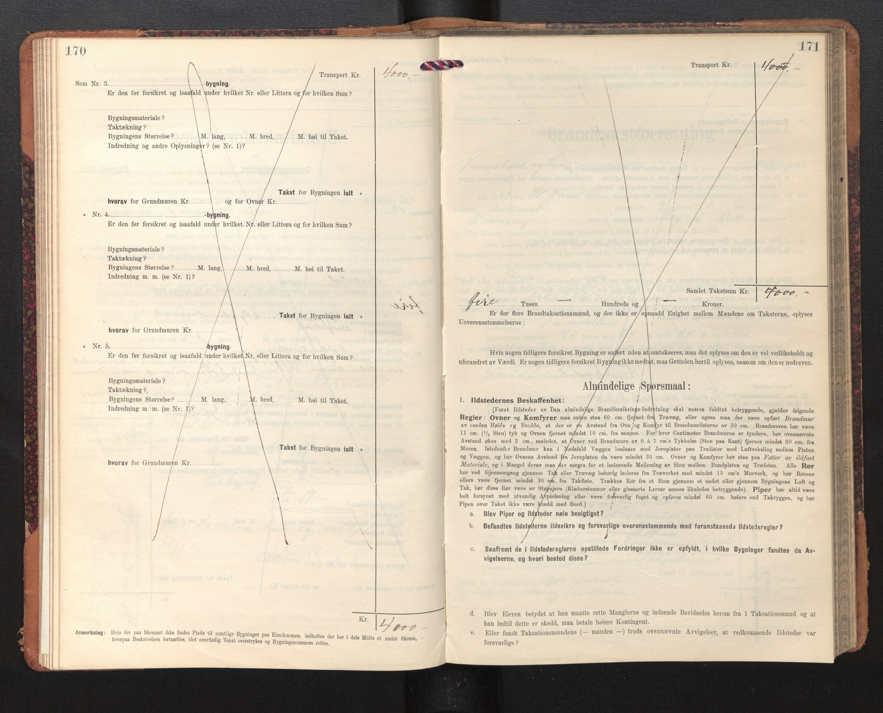 Lensmannen i Naustdal, SAB/A-29501/0012/L0002: Branntakstprotokoll, skjematakst, 1911-1953, p. 170-171