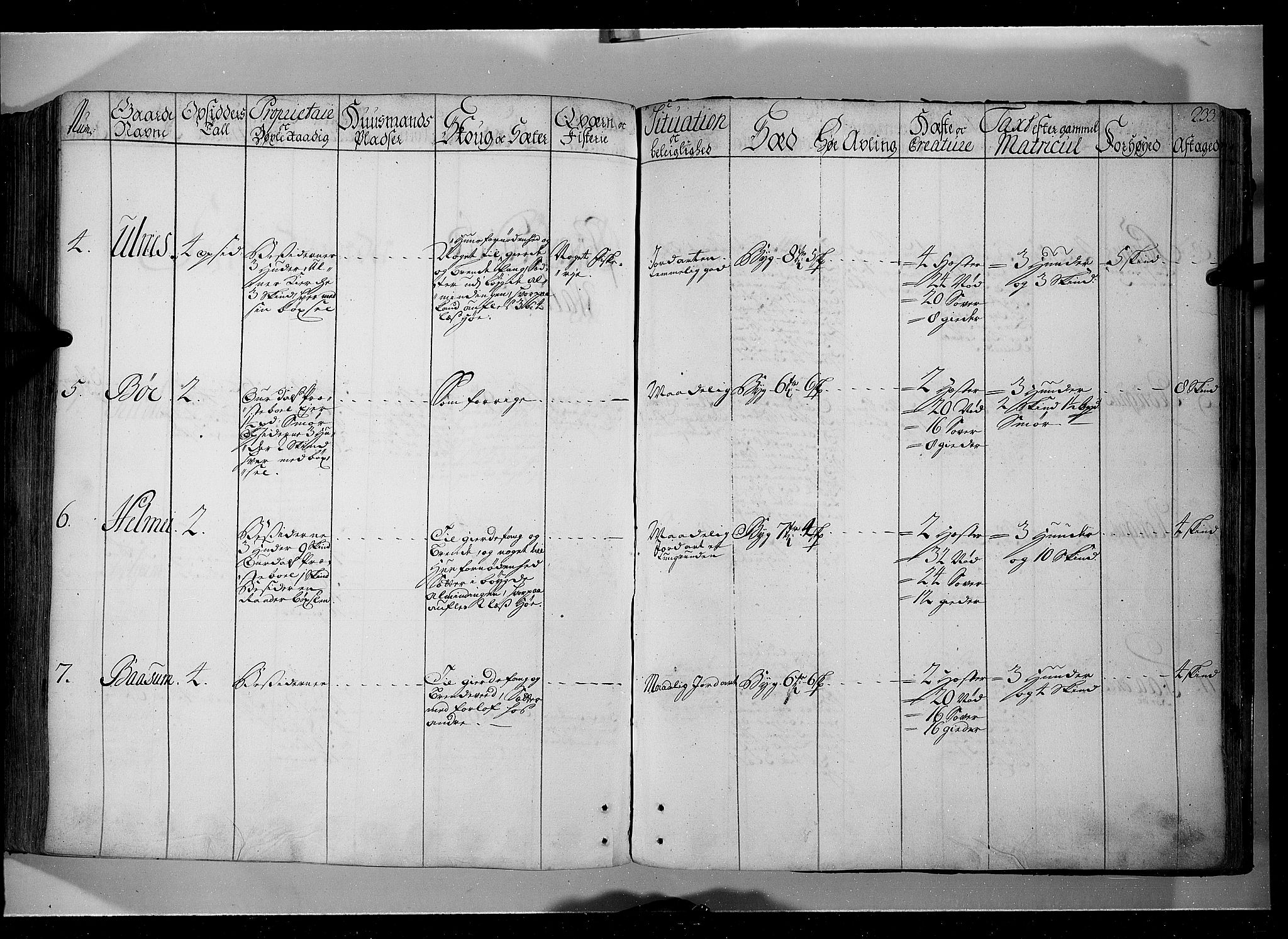 Rentekammeret inntil 1814, Realistisk ordnet avdeling, AV/RA-EA-4070/N/Nb/Nbf/L0104: Hadeland, Toten og Valdres eksaminasjonsprotokoll, 1723, p. 232b-233a