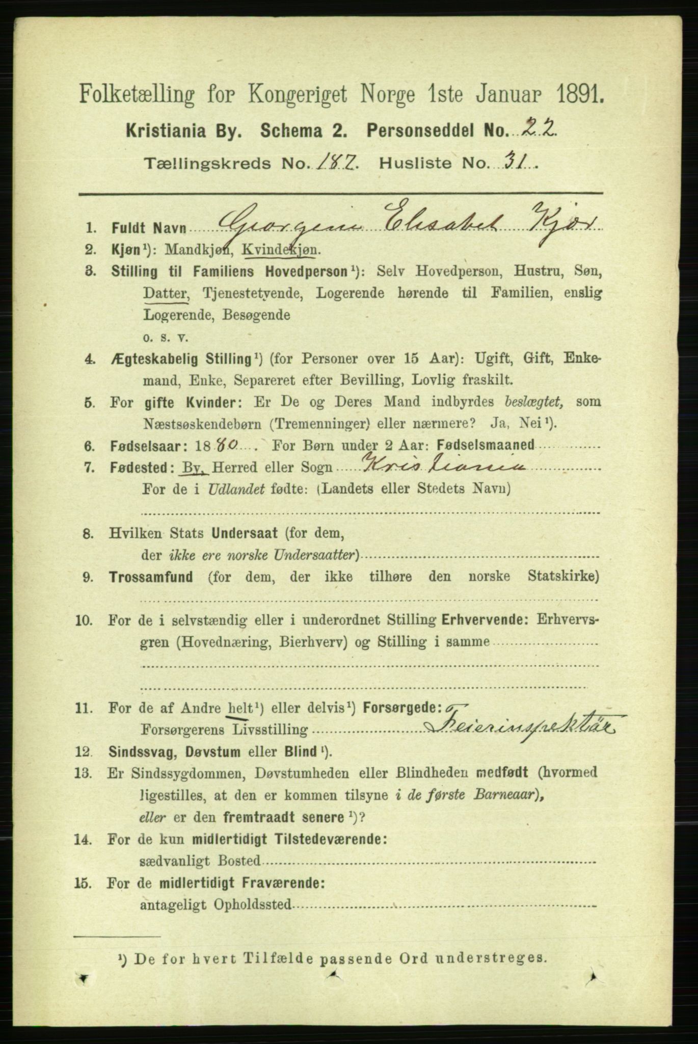 RA, 1891 census for 0301 Kristiania, 1891, p. 112446