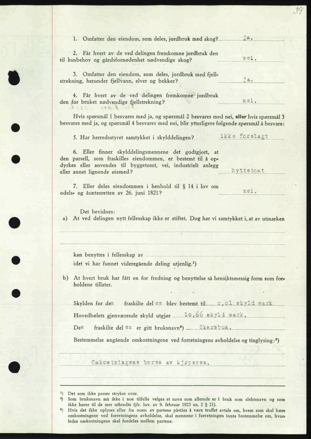 Nordmøre sorenskriveri, AV/SAT-A-4132/1/2/2Ca: Mortgage book no. A103, 1946-1947, Diary no: : 2165/1946