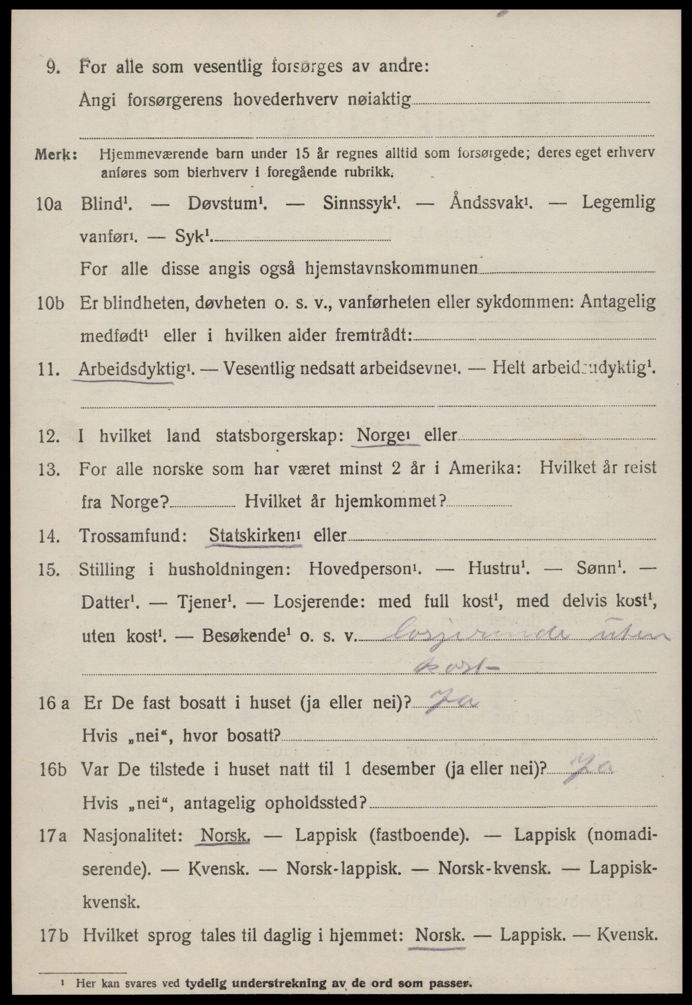 SAT, 1920 census for Malvik, 1920, p. 5331