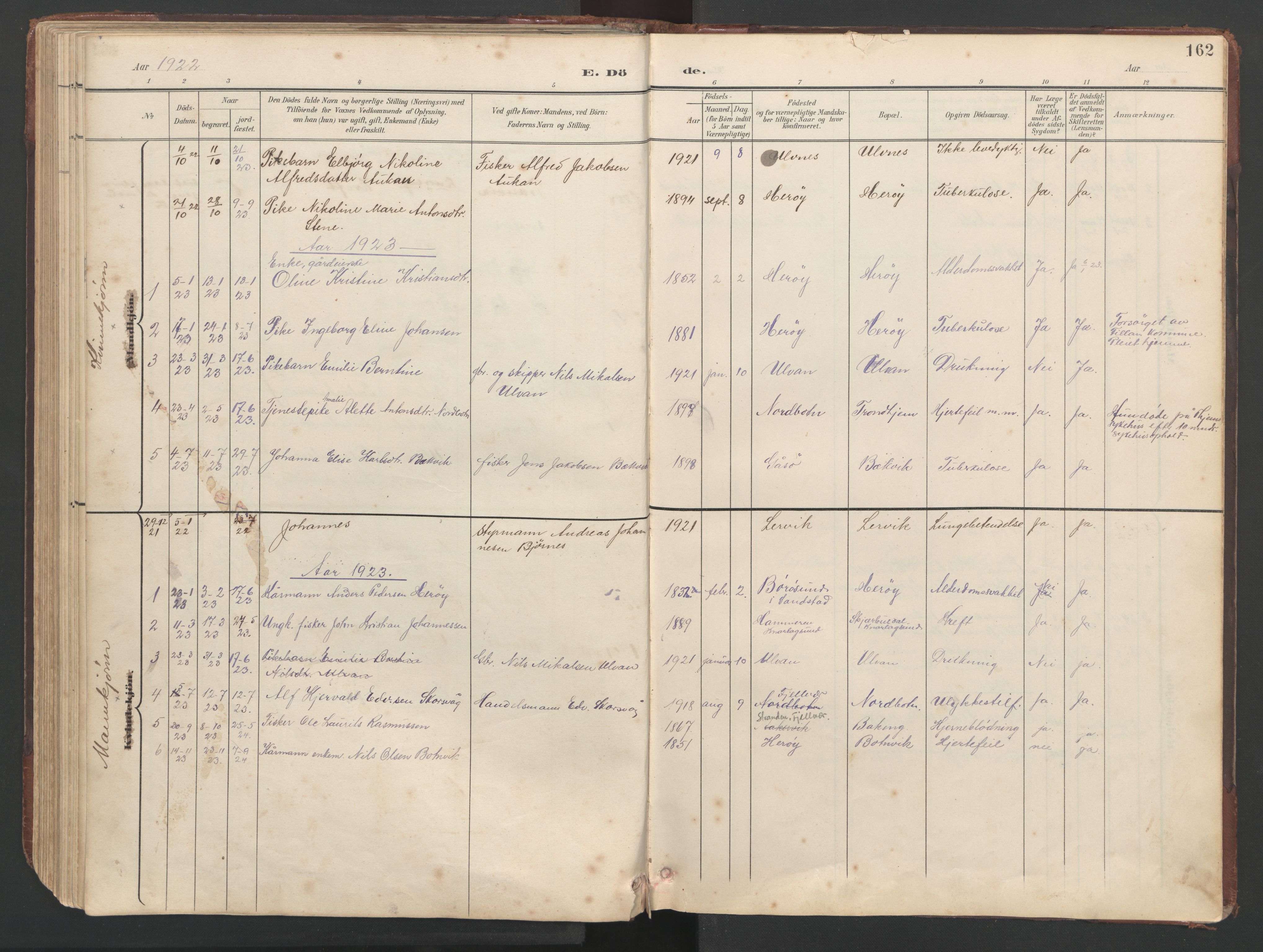 Ministerialprotokoller, klokkerbøker og fødselsregistre - Sør-Trøndelag, SAT/A-1456/638/L0571: Parish register (copy) no. 638C03, 1901-1930, p. 162