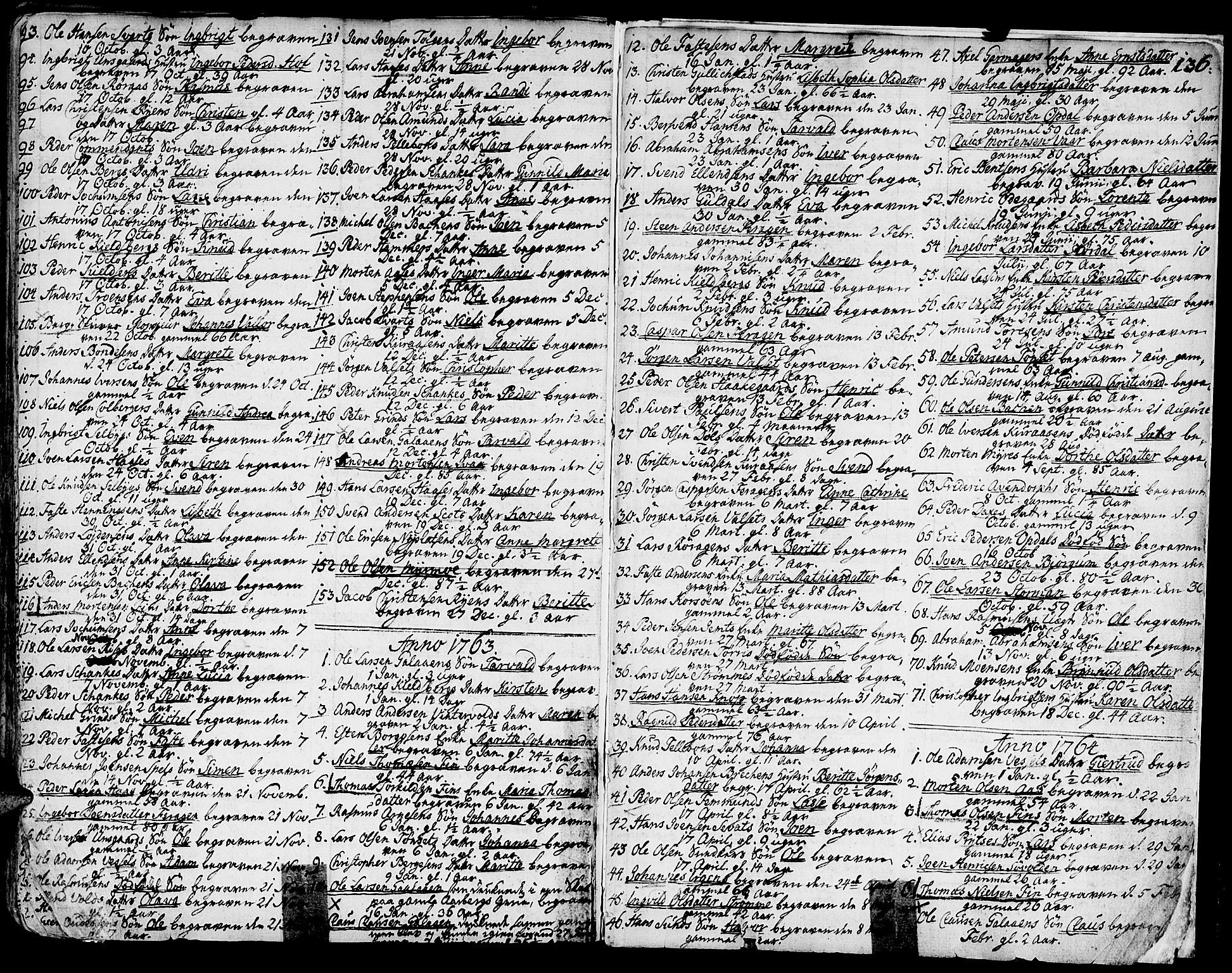 Ministerialprotokoller, klokkerbøker og fødselsregistre - Sør-Trøndelag, SAT/A-1456/681/L0925: Parish register (official) no. 681A03, 1727-1766, p. 136
