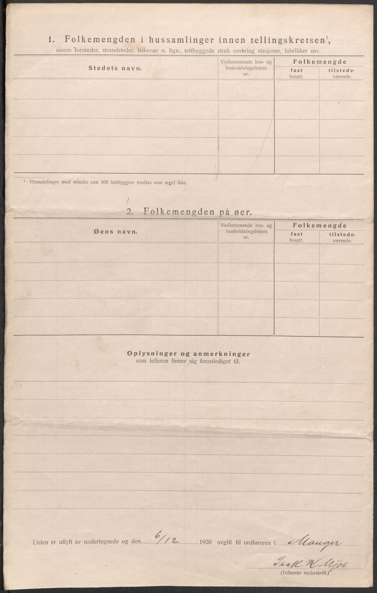 SAB, 1920 census for Manger, 1920, p. 10