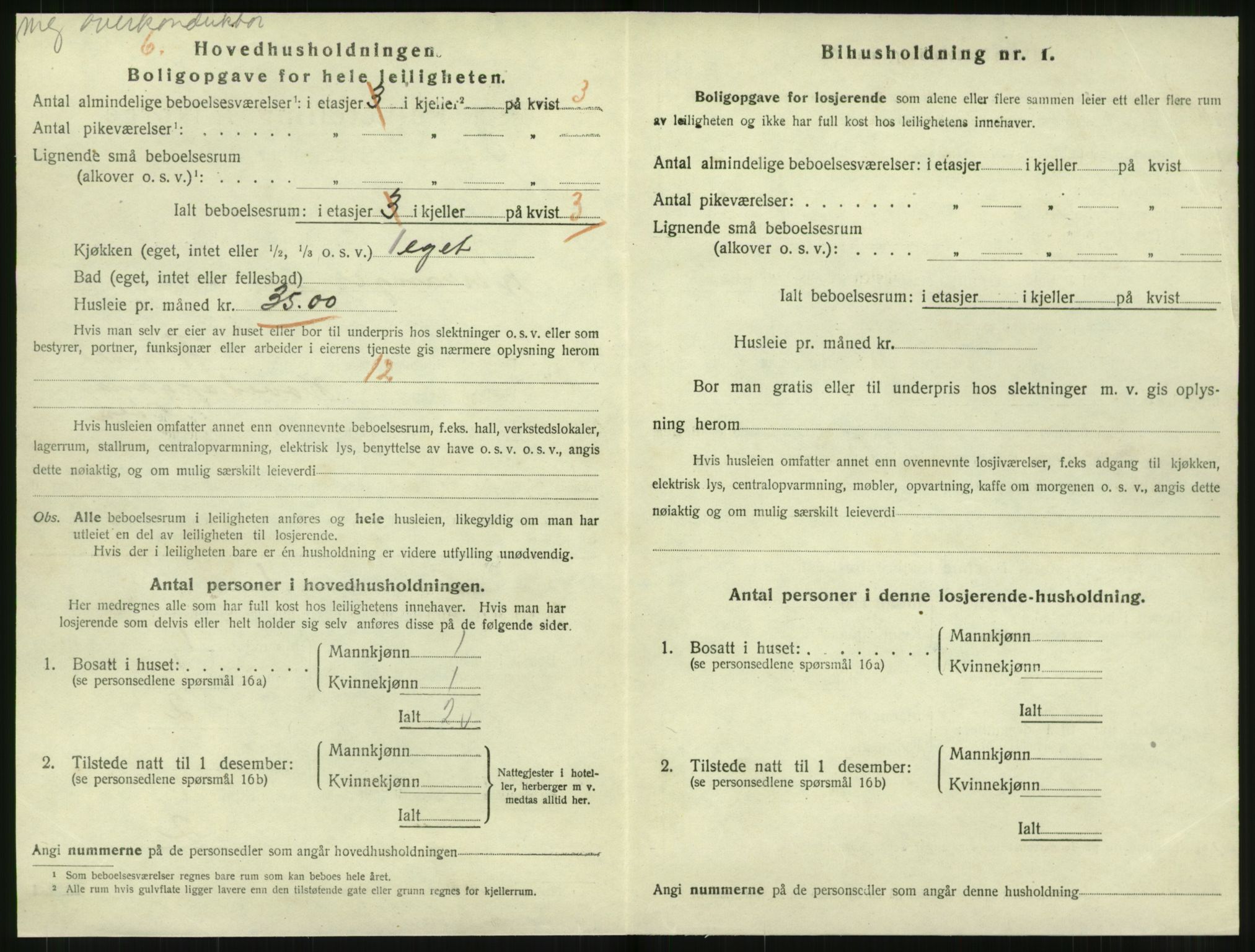 SAT, 1920 census for Levanger town, 1920, p. 809